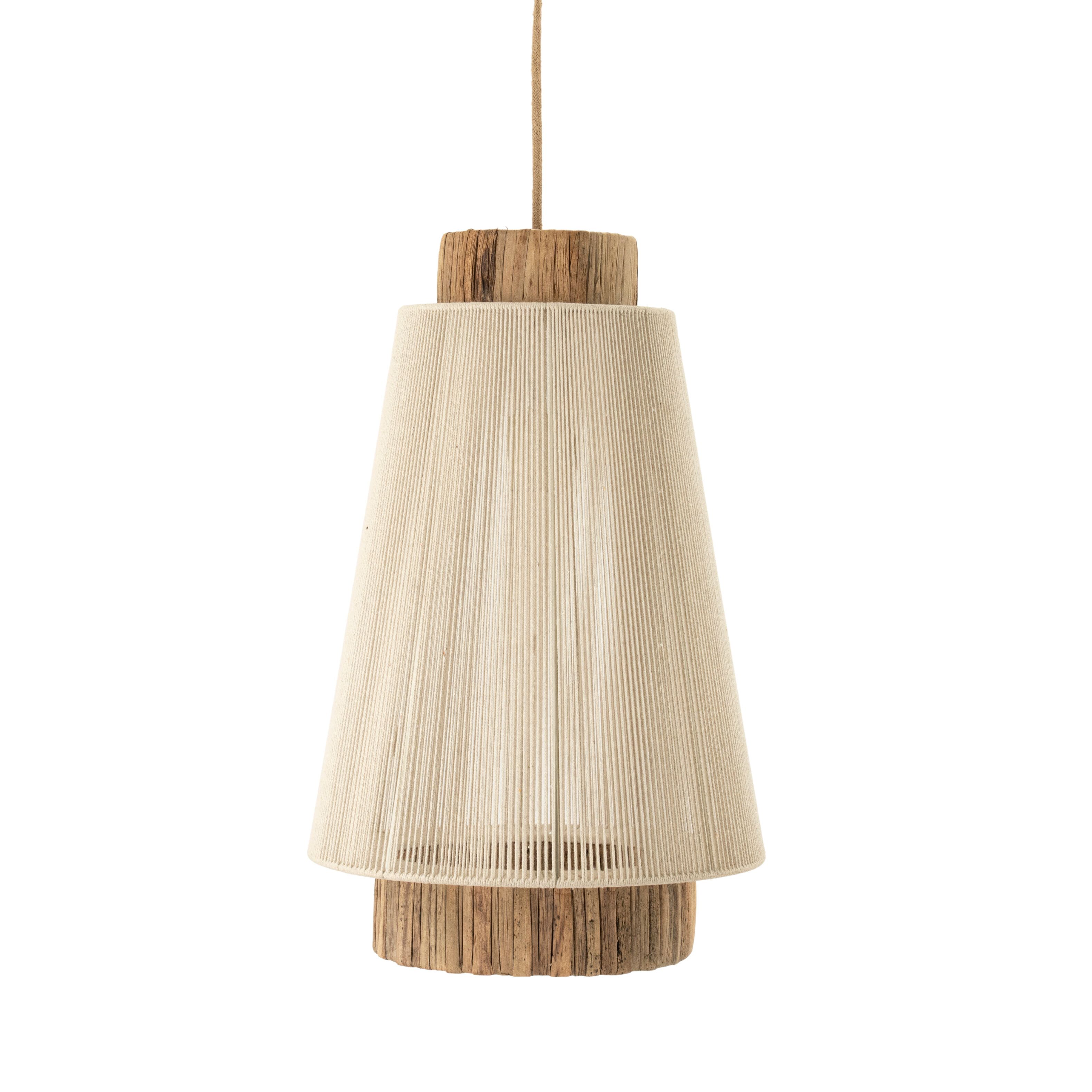 By‑Boo Hanglamp Rae – luchtige natuurvorm in katoen en zeegras