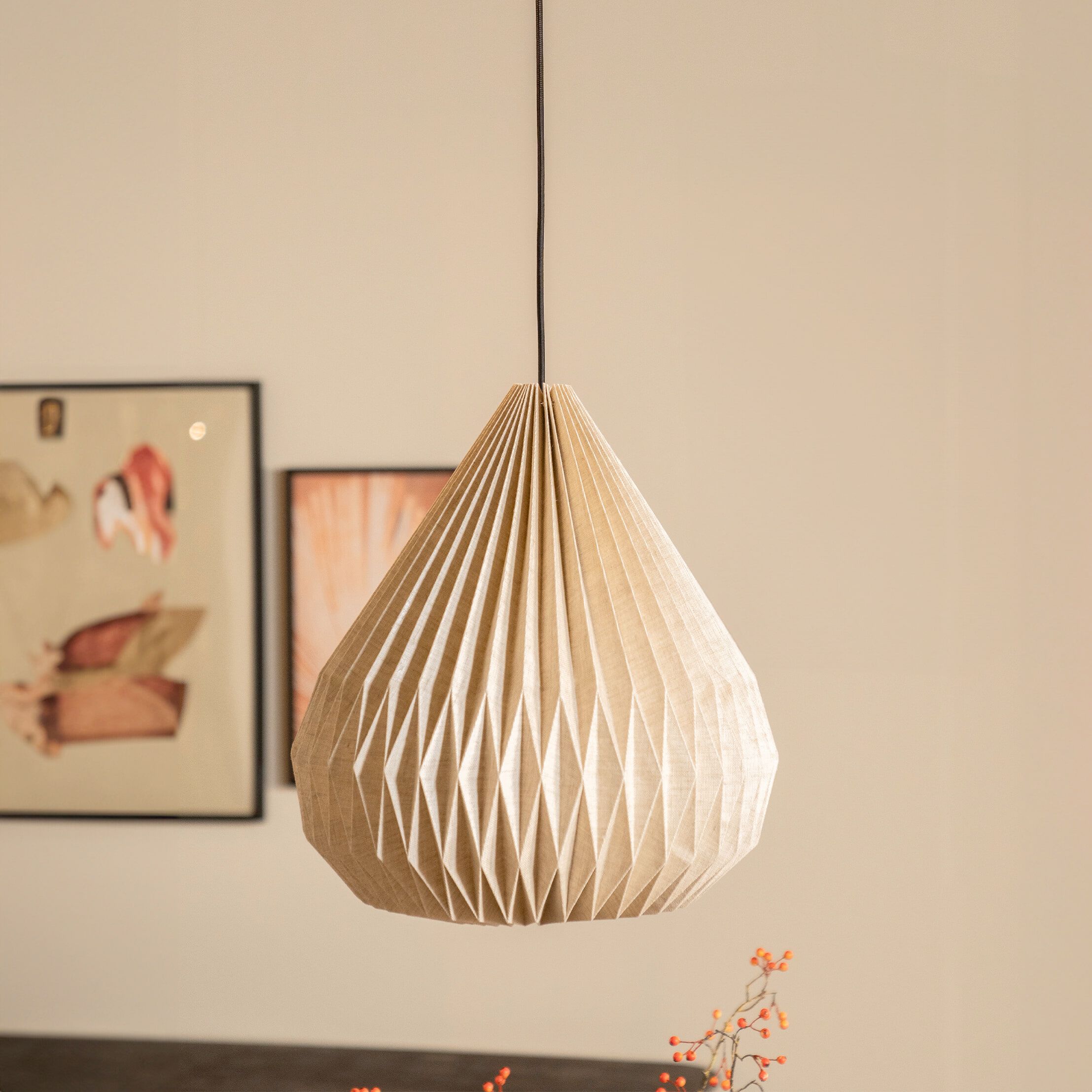 By-Boo Hanglamp Zuki Linnen – Japandi‑inspiratie voor een warme, natuurlijke uitstraling