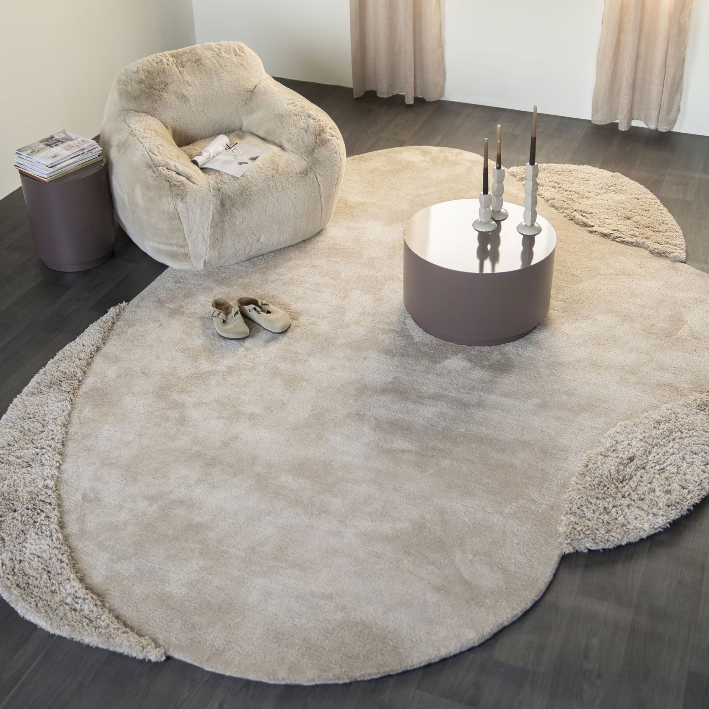 By‑Boo Organisch Vloerkleed Praia – Luxe Beige 235 × 345 cm