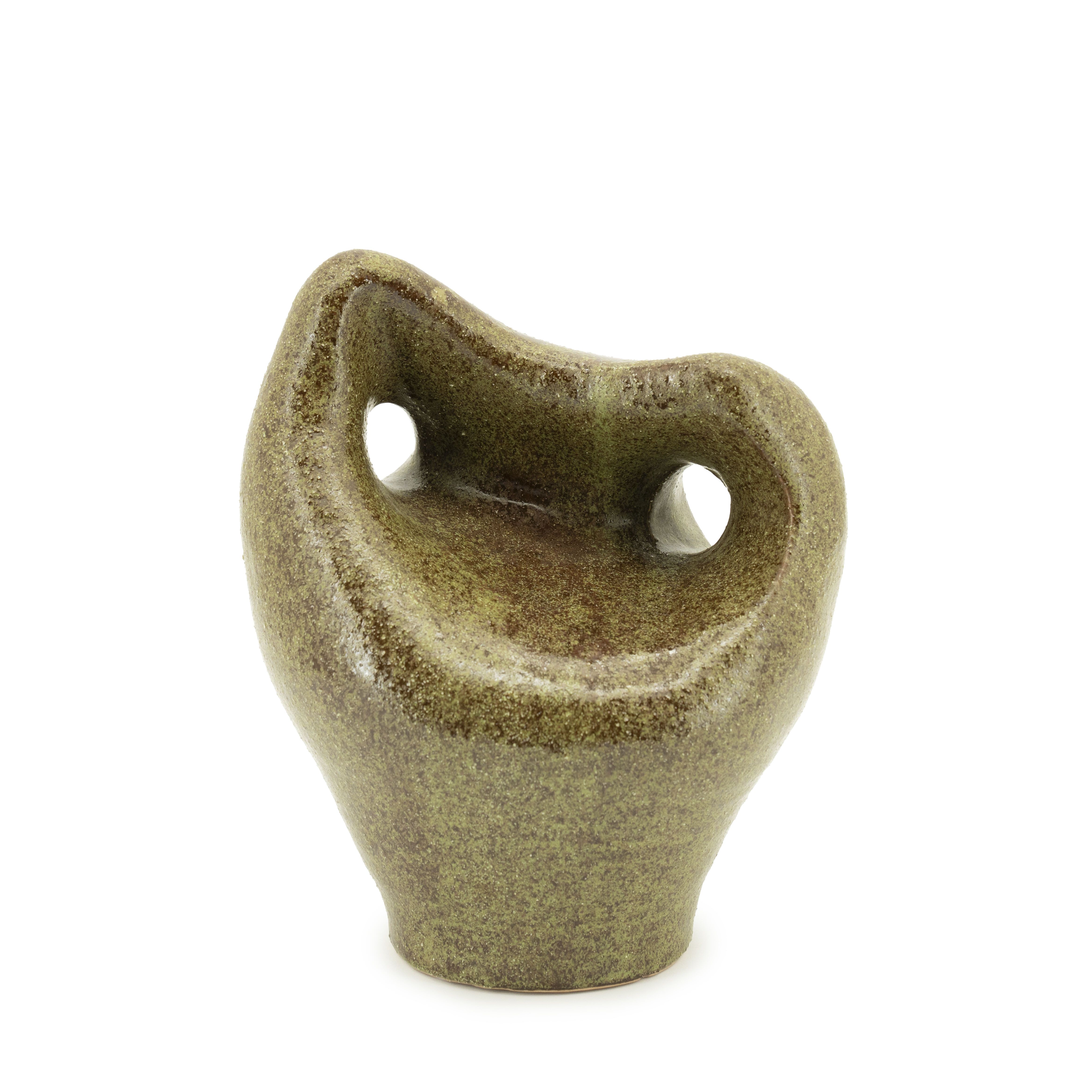 By‑Boo Ornament Mendi: Handgemaakt groen aardewerk‑accent voor elk interieur