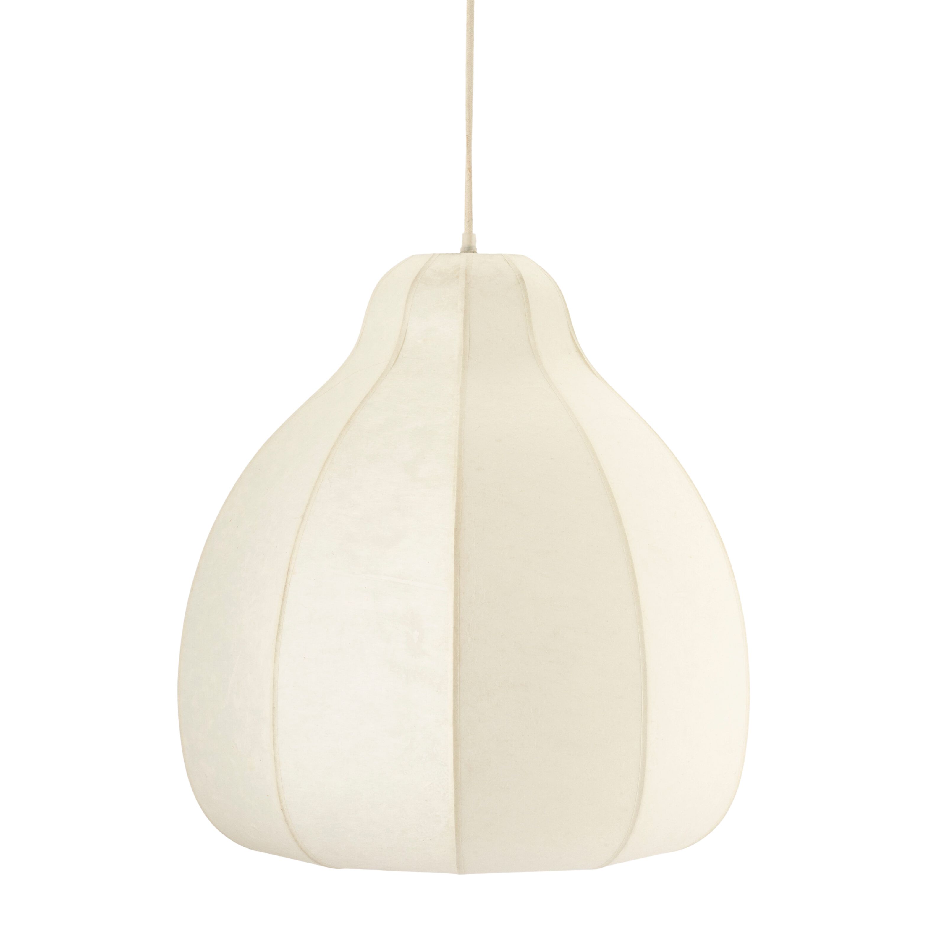 By-Boo Oto Hanglamp – Elegante papieren lichtkrater in wit (50 cm)