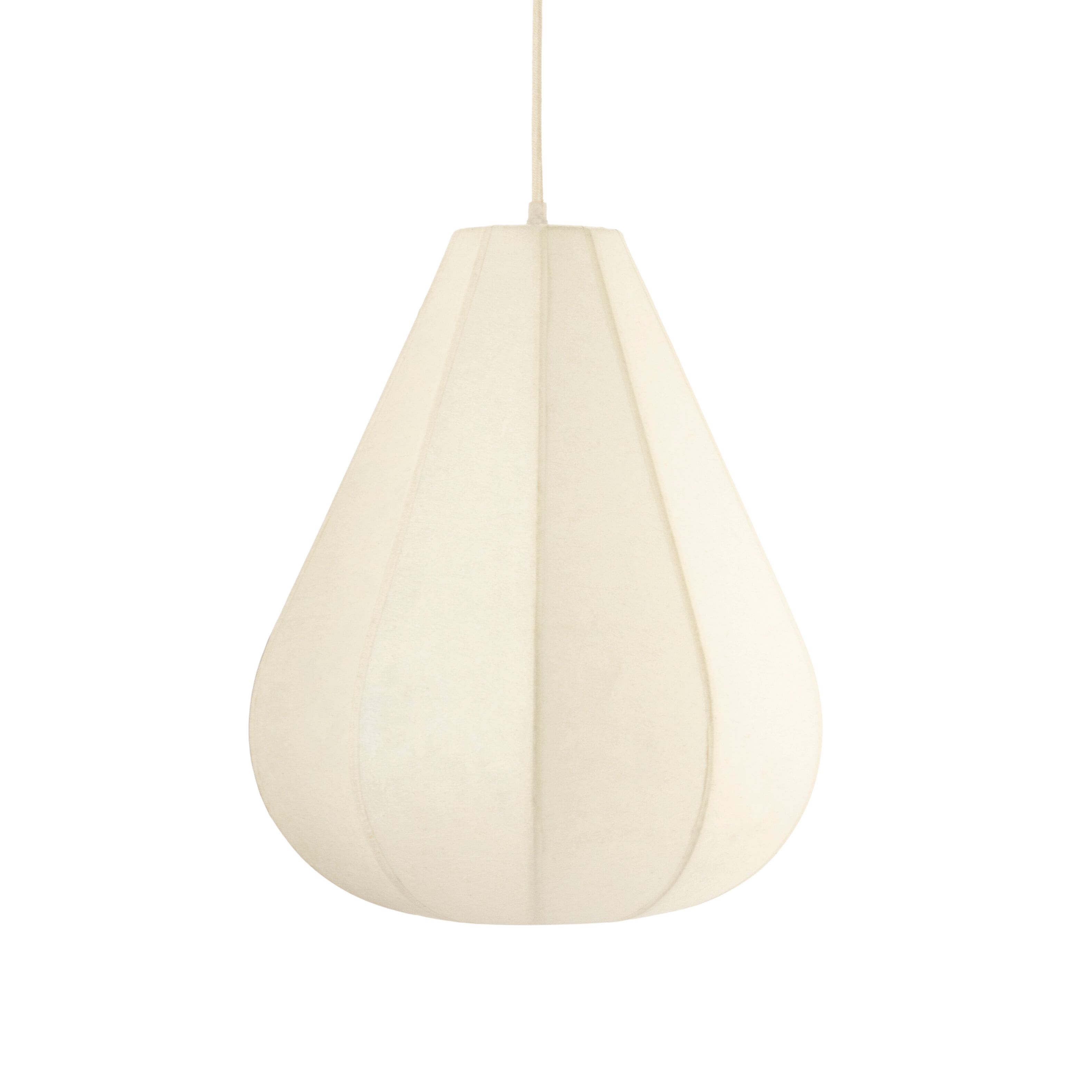 By-Boo Oto Hanglamp – Strakke Papieren Lichtslinger in Wit (40 cm)
