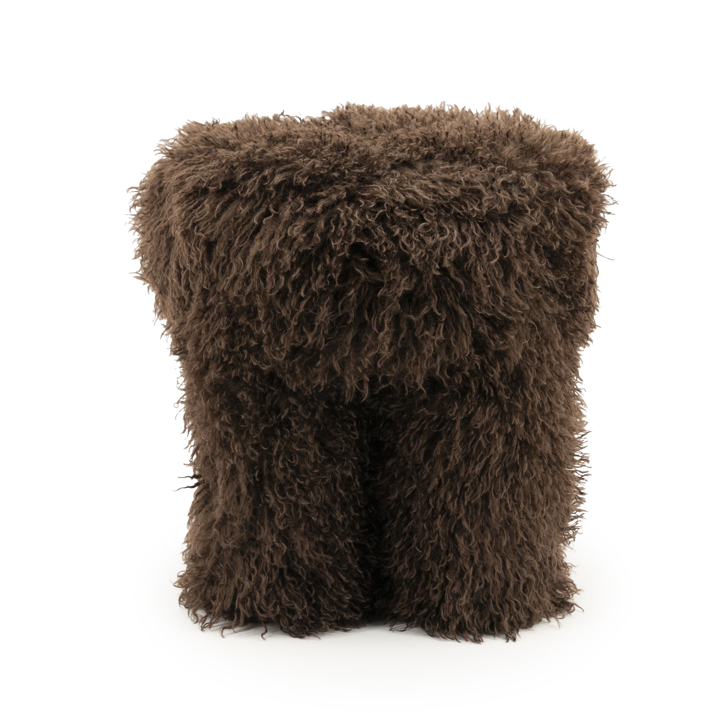 By‑Boo Poef Doodly – Donkerbruin, compact comfort voor elke ruimte