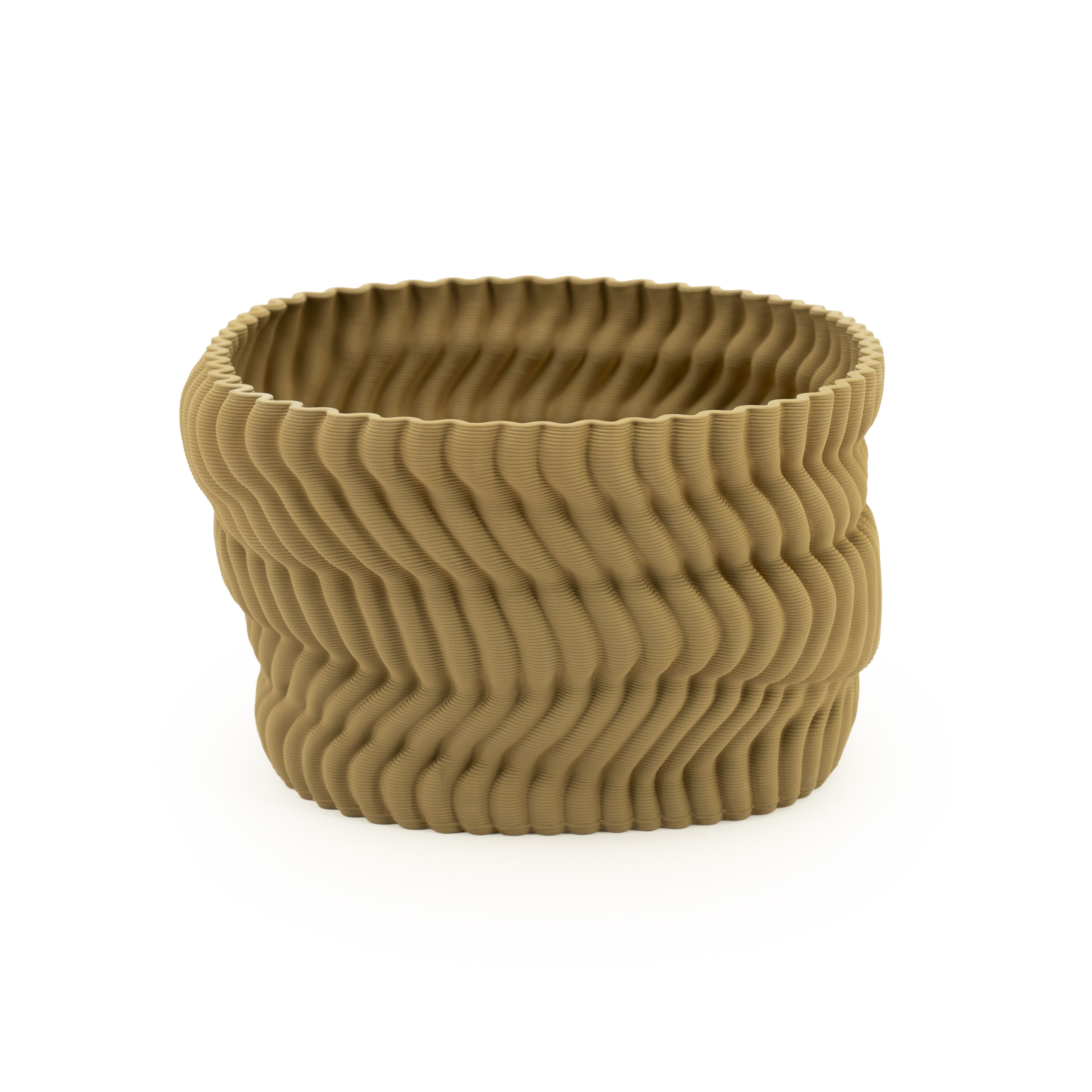 By-Boo Pot Mae – Strakke 3D‑geprinte keramiekpot in Anthracite, 25 cm
