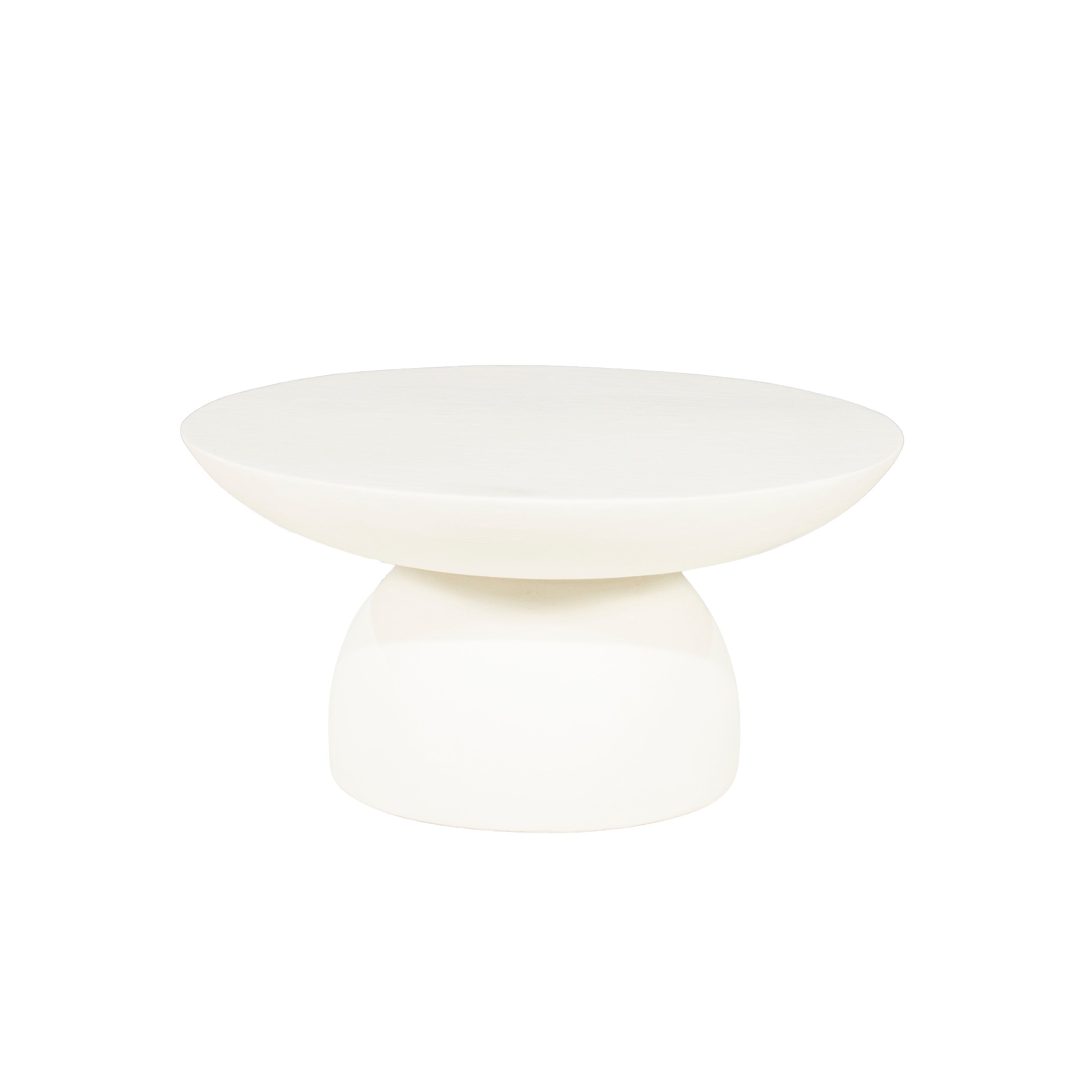 By-Boo ronde salontafel Canto 70 cm – Strakke off‑white uitstraling voor elke woonkamer