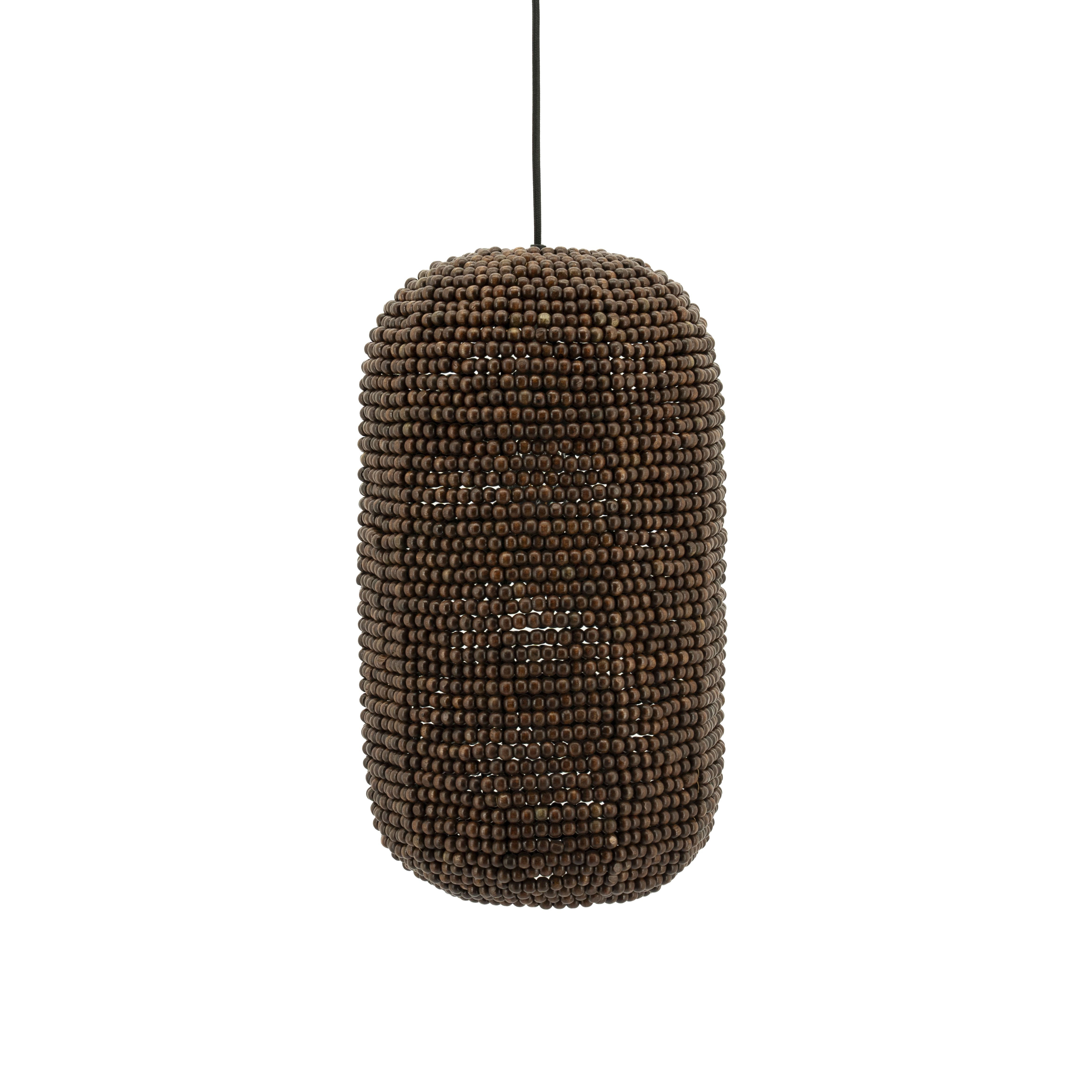 By-Boo Shanga Hanglamp – Houten Kralen, Warme Sfeer in Bruin