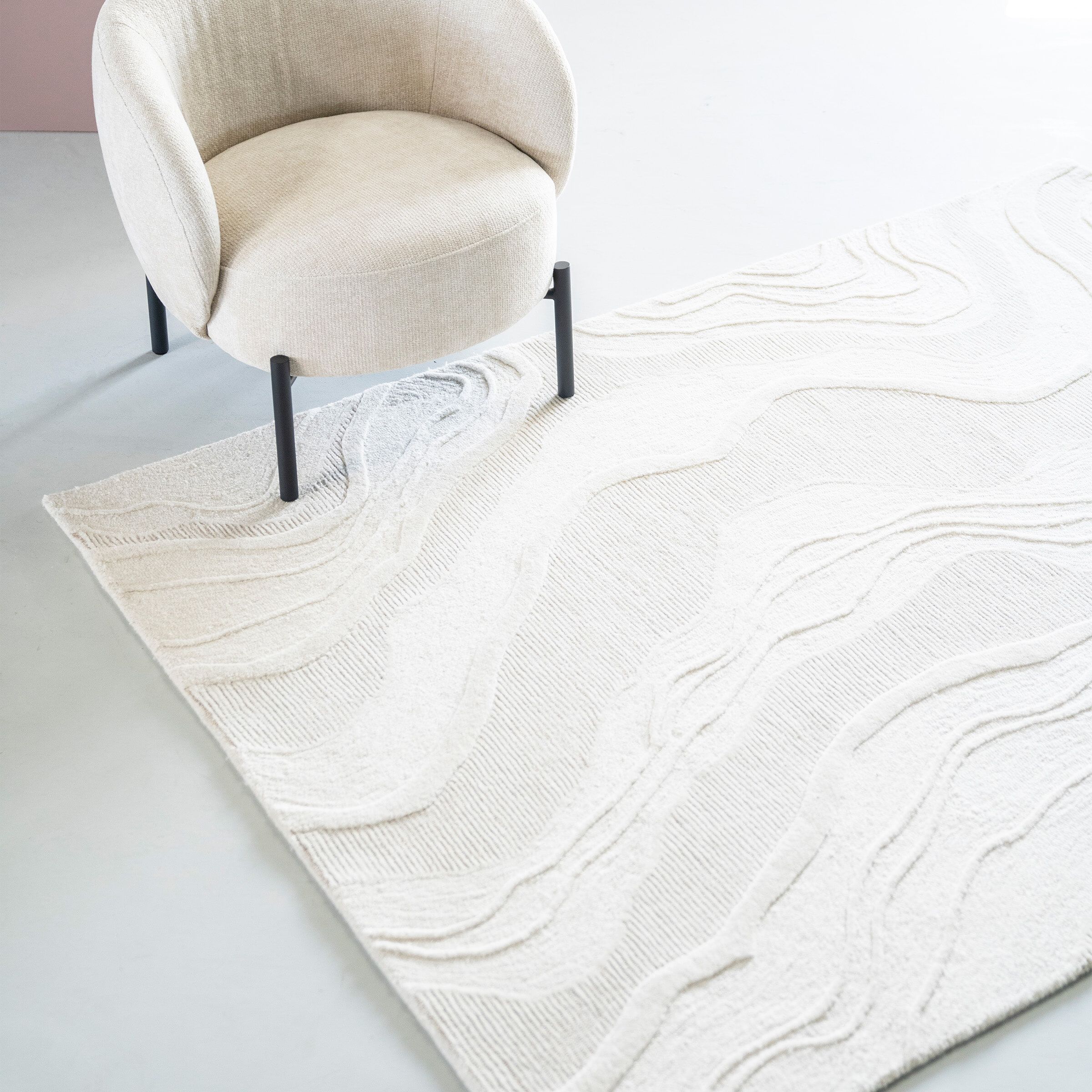 By‑Boo Soil Wol Vloerkleed Off‑White – Luxe 100 % wol van 190 × 290 cm