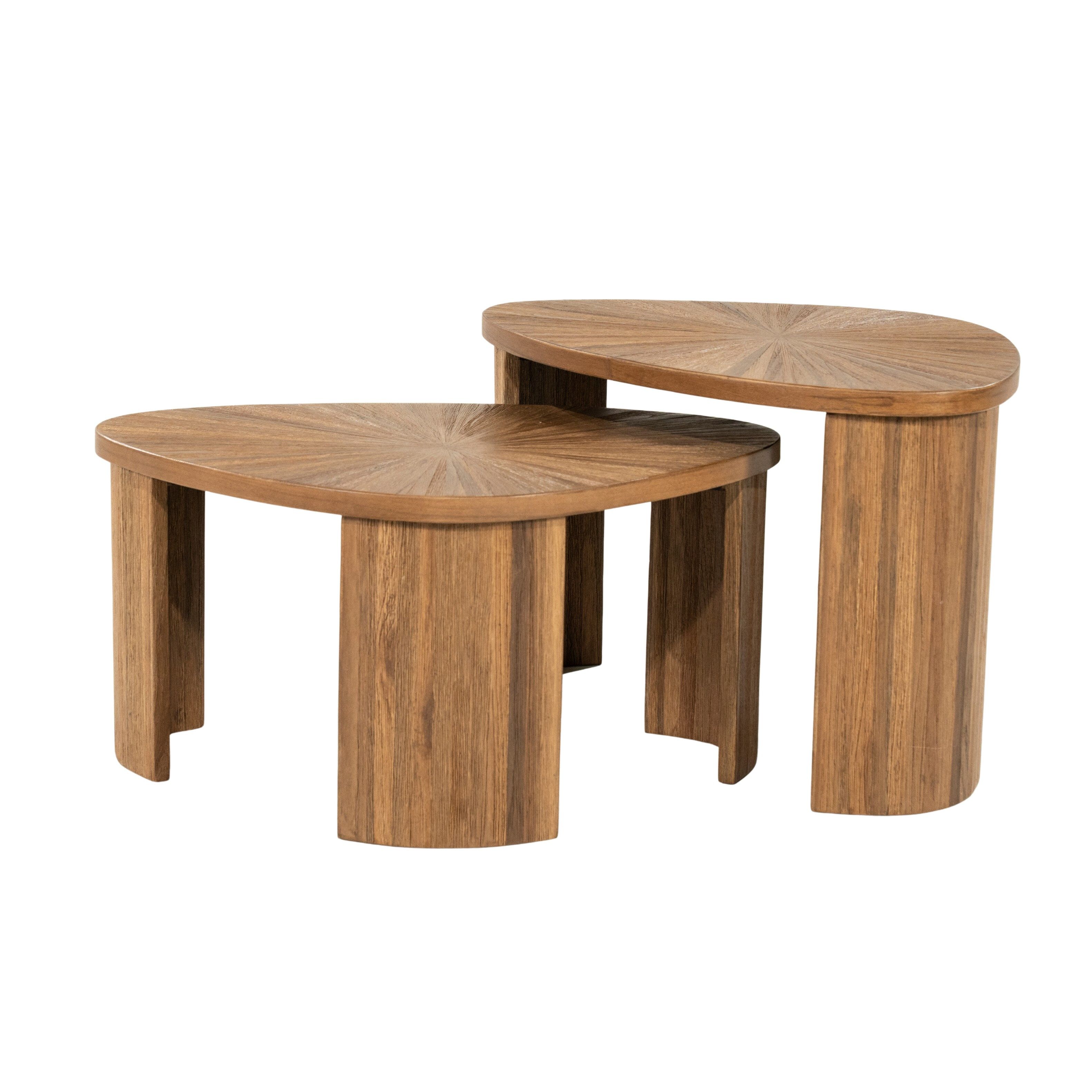 By‑Boo Tala salontafelset – Natuurlijke teakduo voor een warm en stijlvol interieur