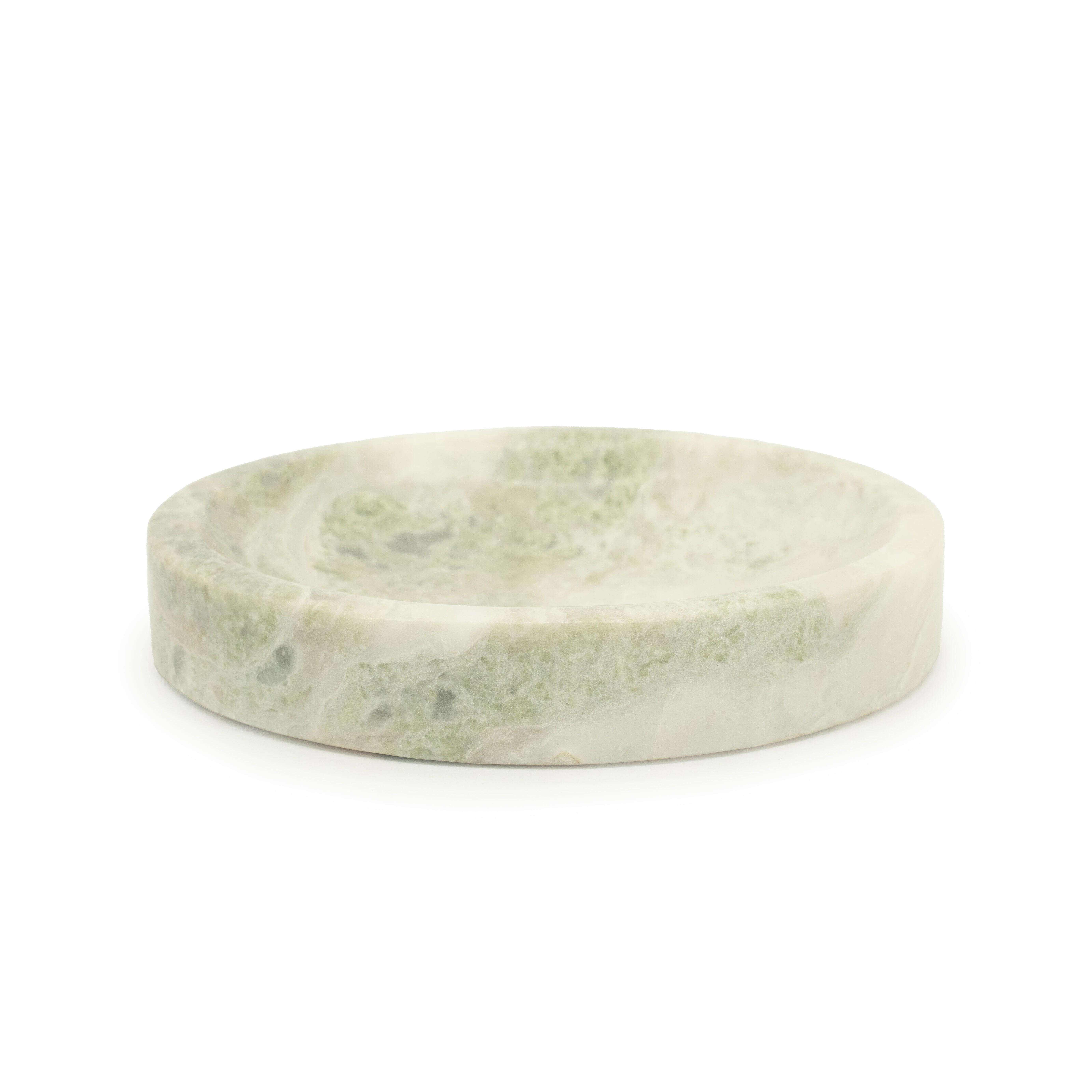 By‑Boo Verde Marmeren Schaal – Natuurlijke Groene Accent in 30 cm