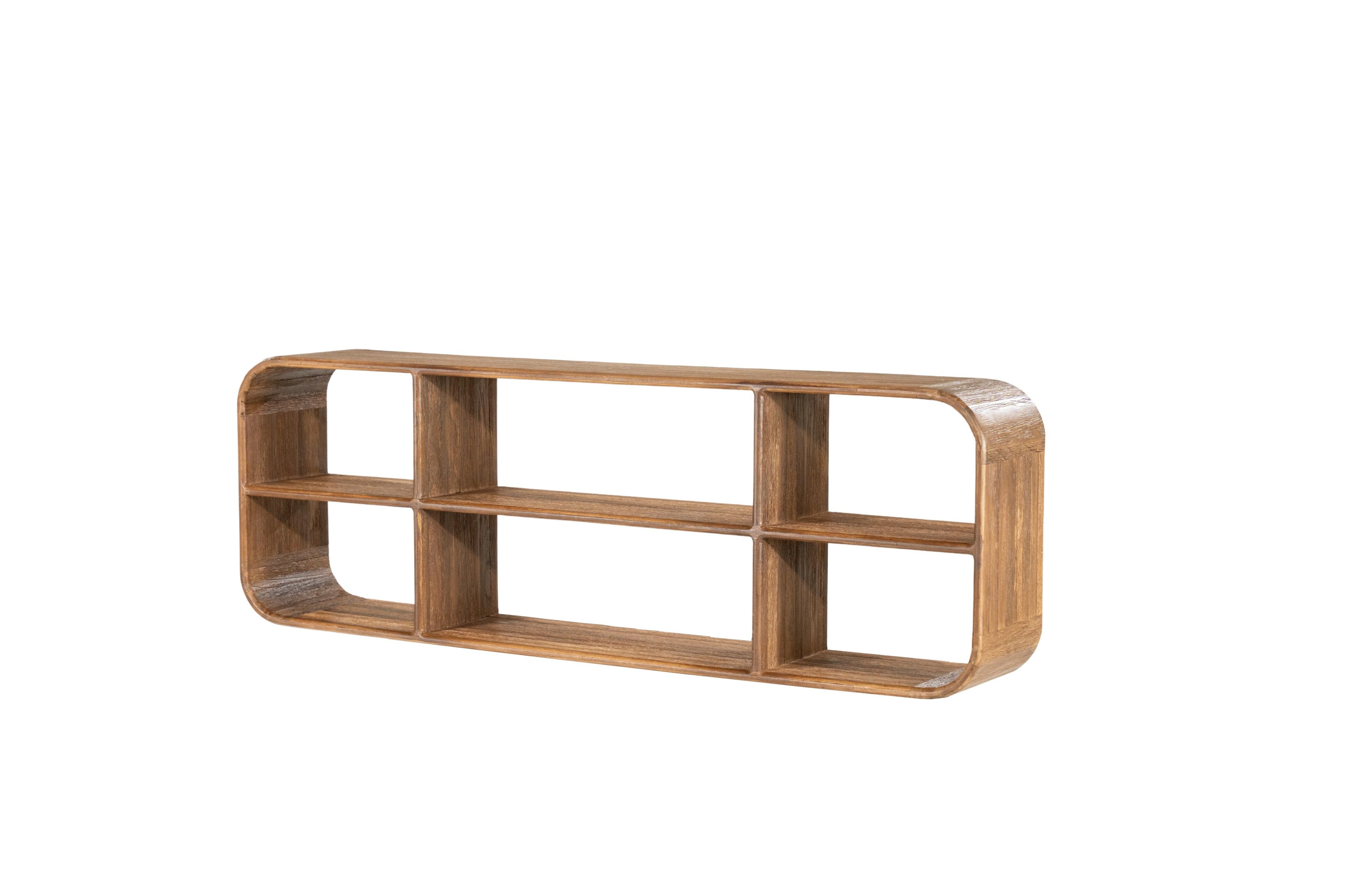 By‑Boo Wandkast Cup & Co in Teakhout – Compacte Stijlvolle Opberg