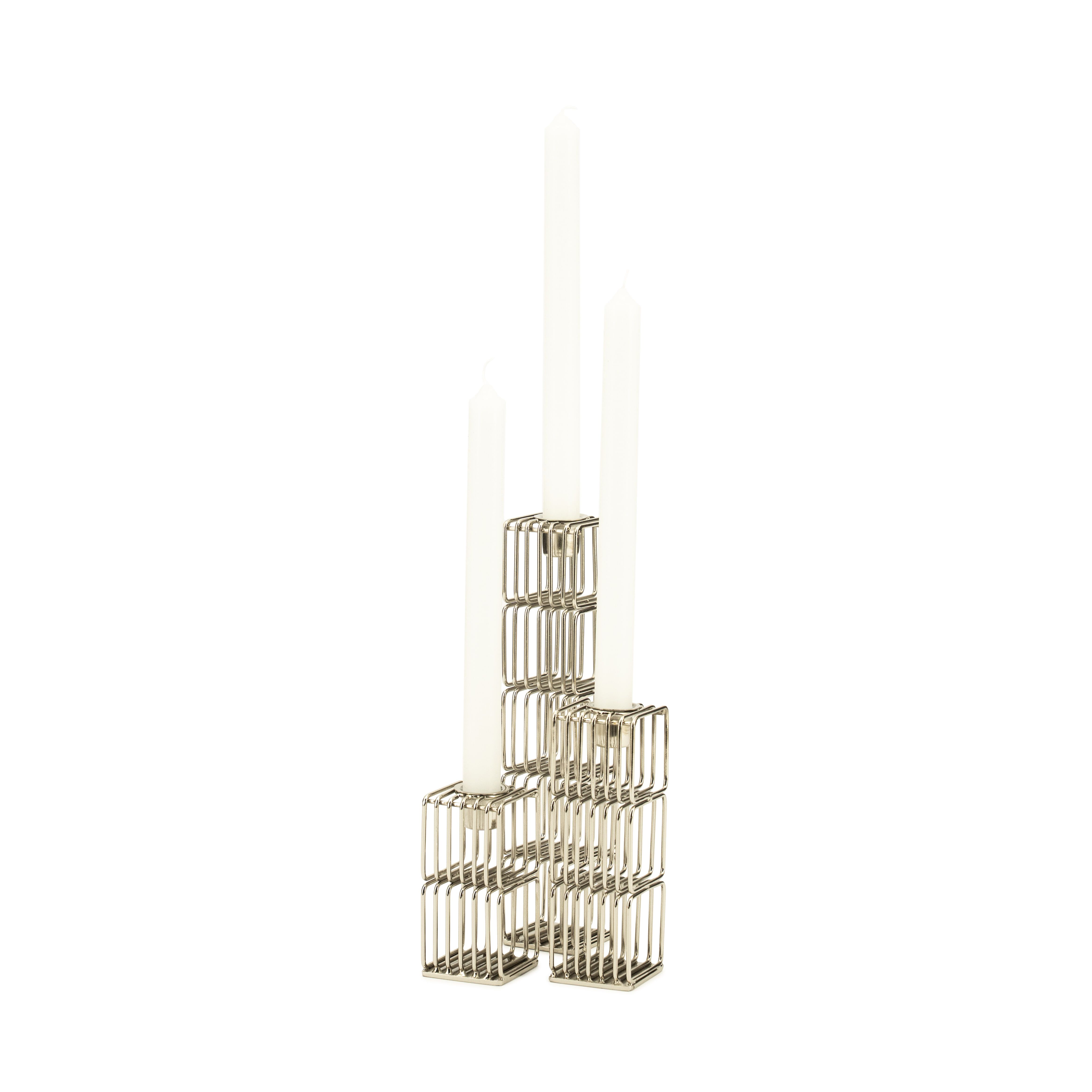 By-Boo WireWorks Kaarshouder Set – 3‑deelnemers in Zilver voor een Stralend Interieur