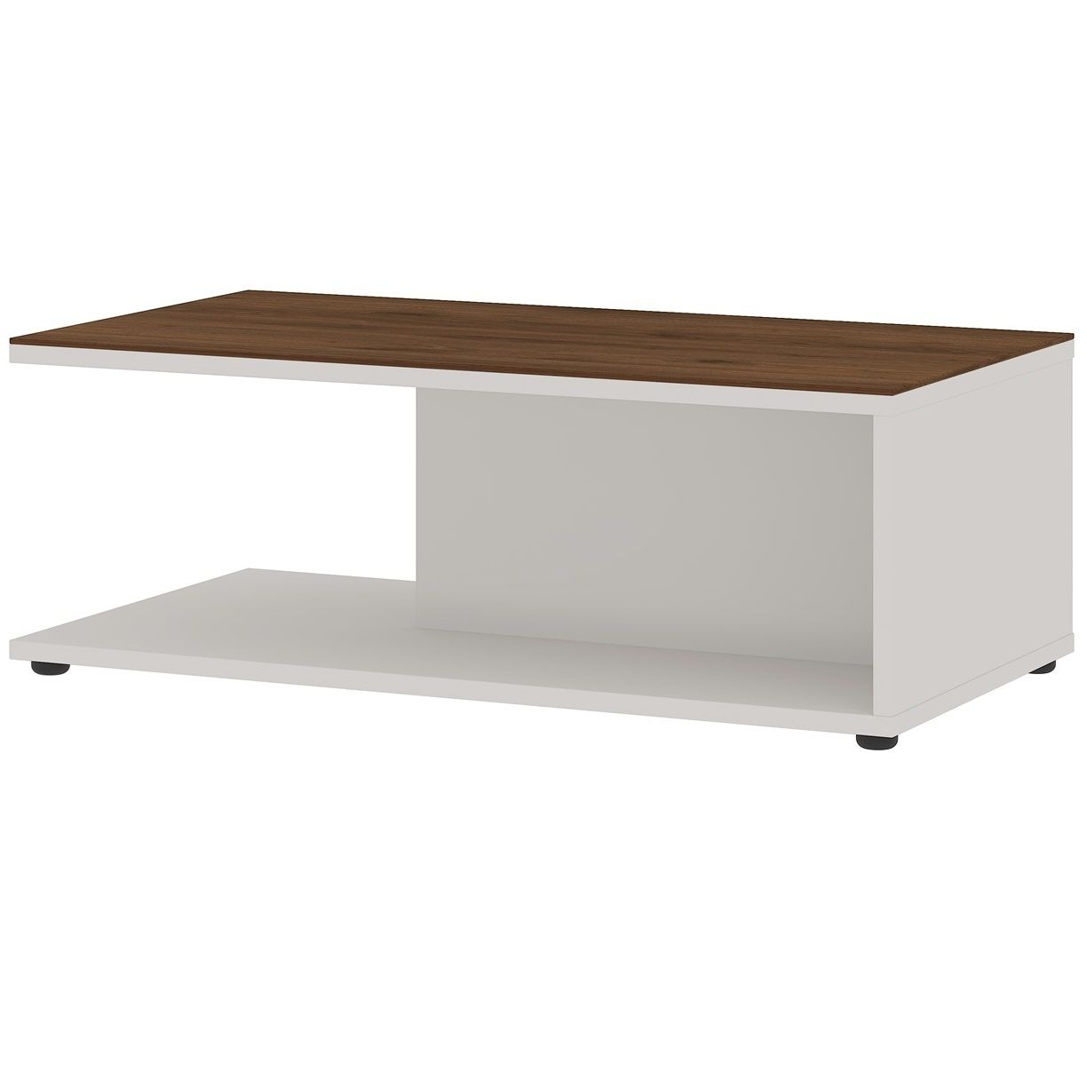 California Salontafel 109 cm – Strakke cashmere look met warme walnootaccent