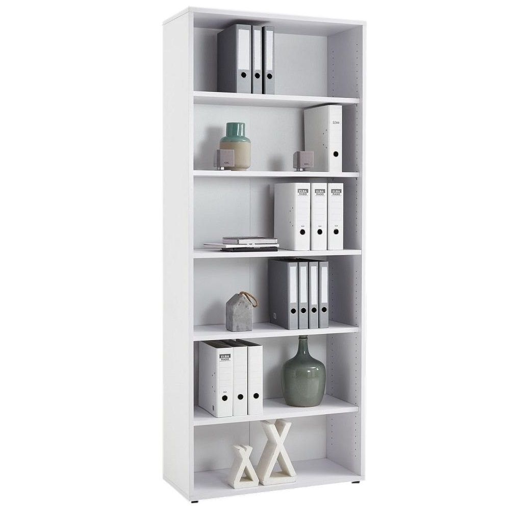 Calvia Extra Large witte boekenkast – 222 cm hoog, ruime opbergruimte