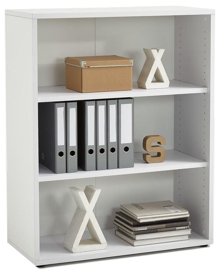 Calvia Medium wit boekenkast – 111 cm hoog, ruime opbergruimte