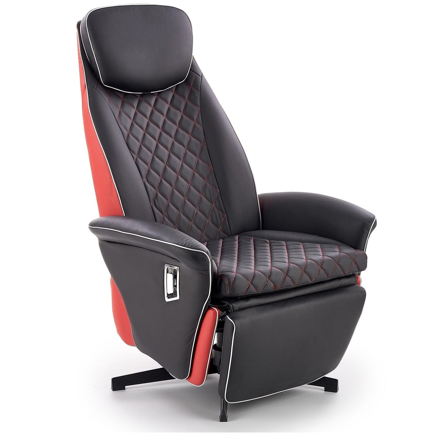 Camaro Fauteuil – Stijlvol Zwart met Rood Accent voor de Moderne Woonkamer
