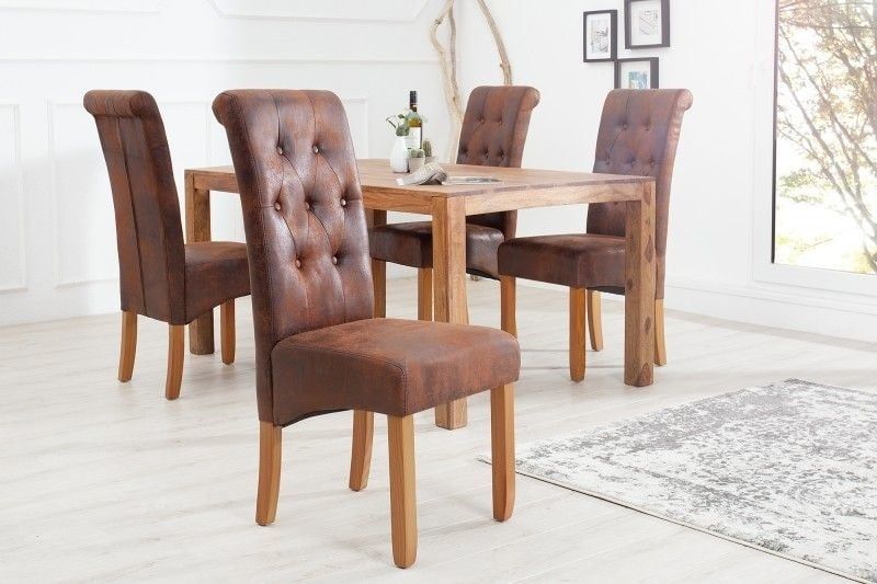 CASA Vintage Eetkamerstoel – Tijdloze Elegantie in Bruin