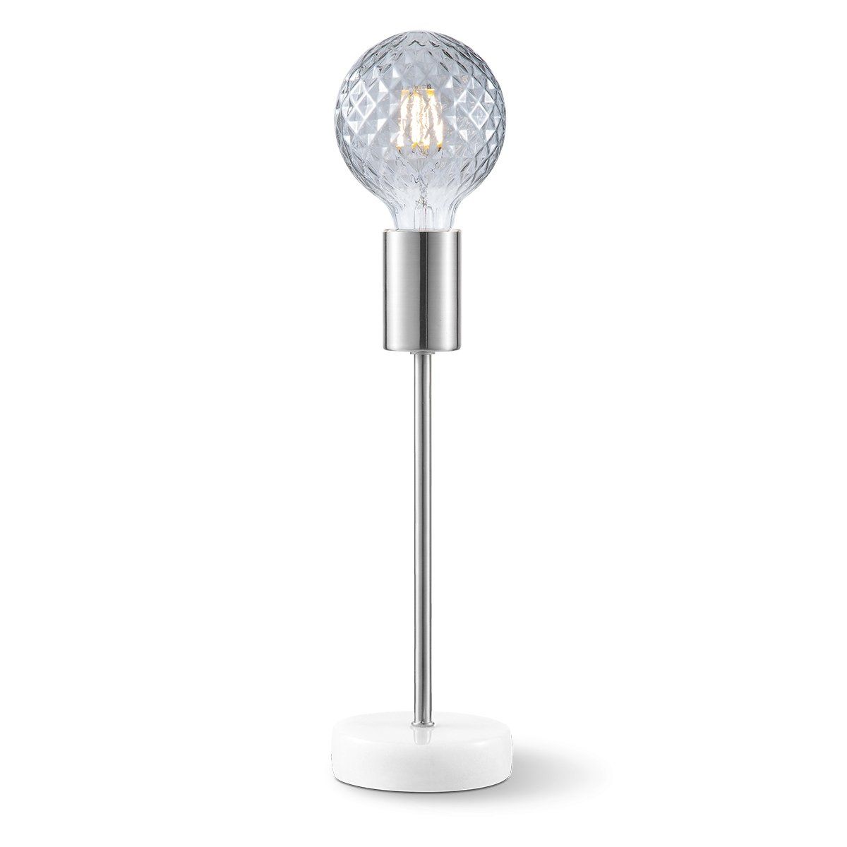 Cava Marble Tafellamp – Strak Marmer & Zilvermetaal voor elke Interieur