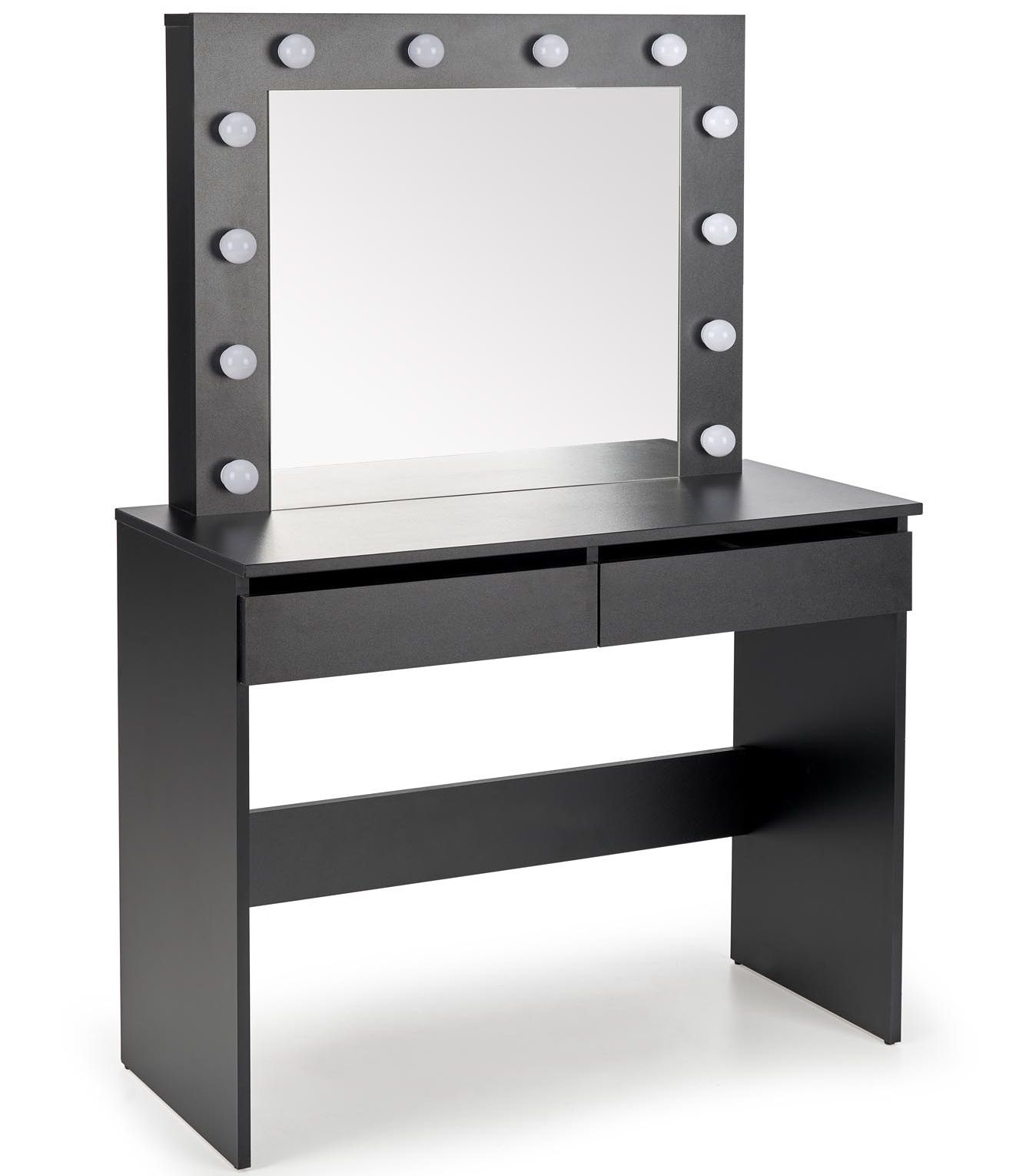 Charme Zwarte Kaptafel 94 cm met LED-spiegel – Stijlvol en Functioneel