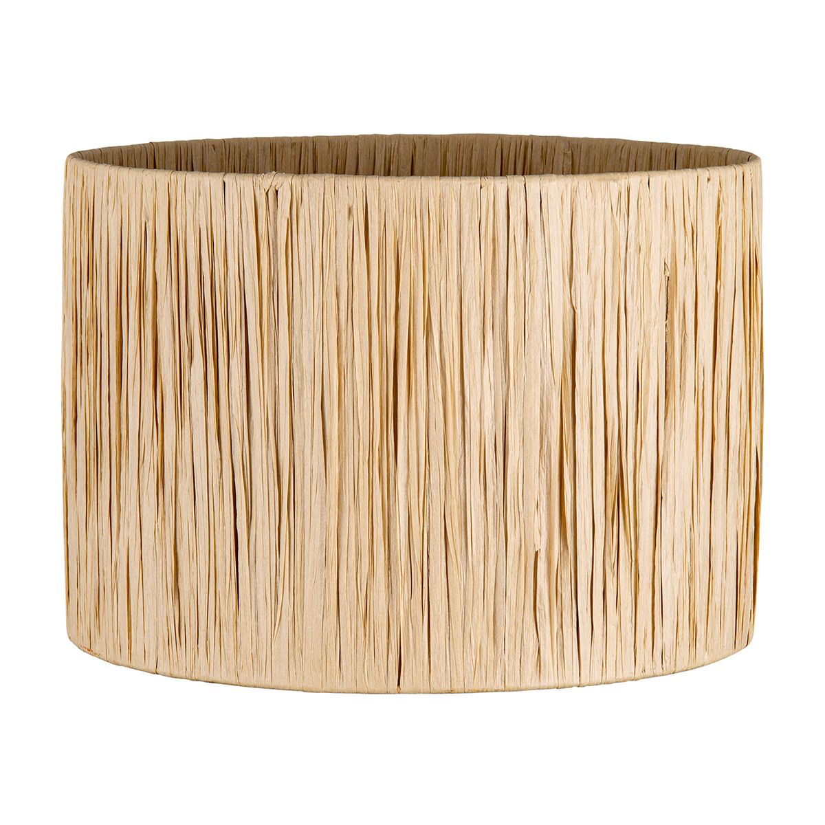 Cilindrische Raffia Lampenkap Beige – Bohemien, Ø30 cm, voor Tafellamp of Pendel
