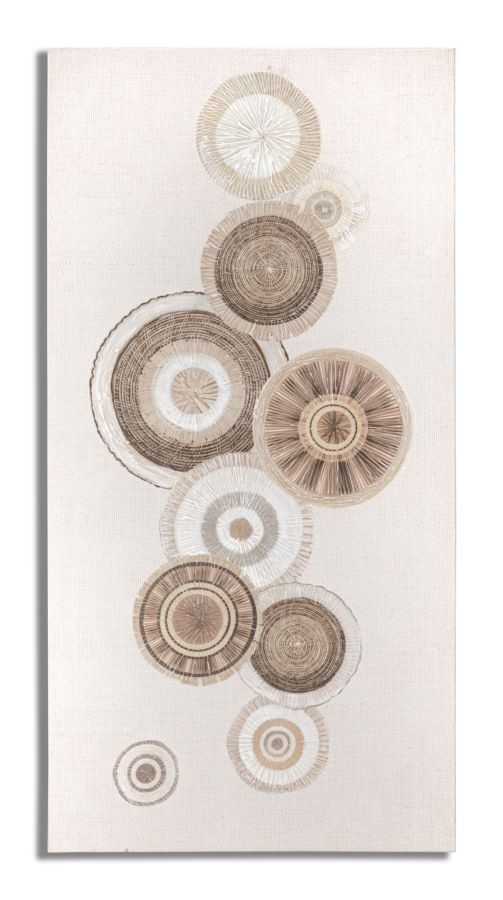 Circulare Wanddecoratie met Appliqué – Mauro Ferretti – 50 × 100 cm