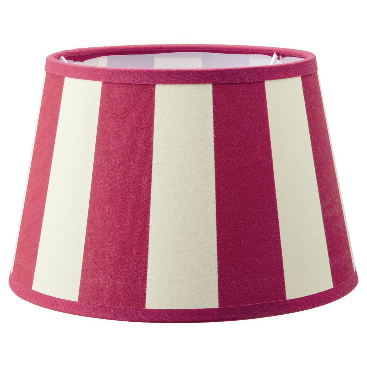 Classic lampenkap met rood‑witte strepen – 20 cm × 16 cm, 13 cm hoog, katoen
