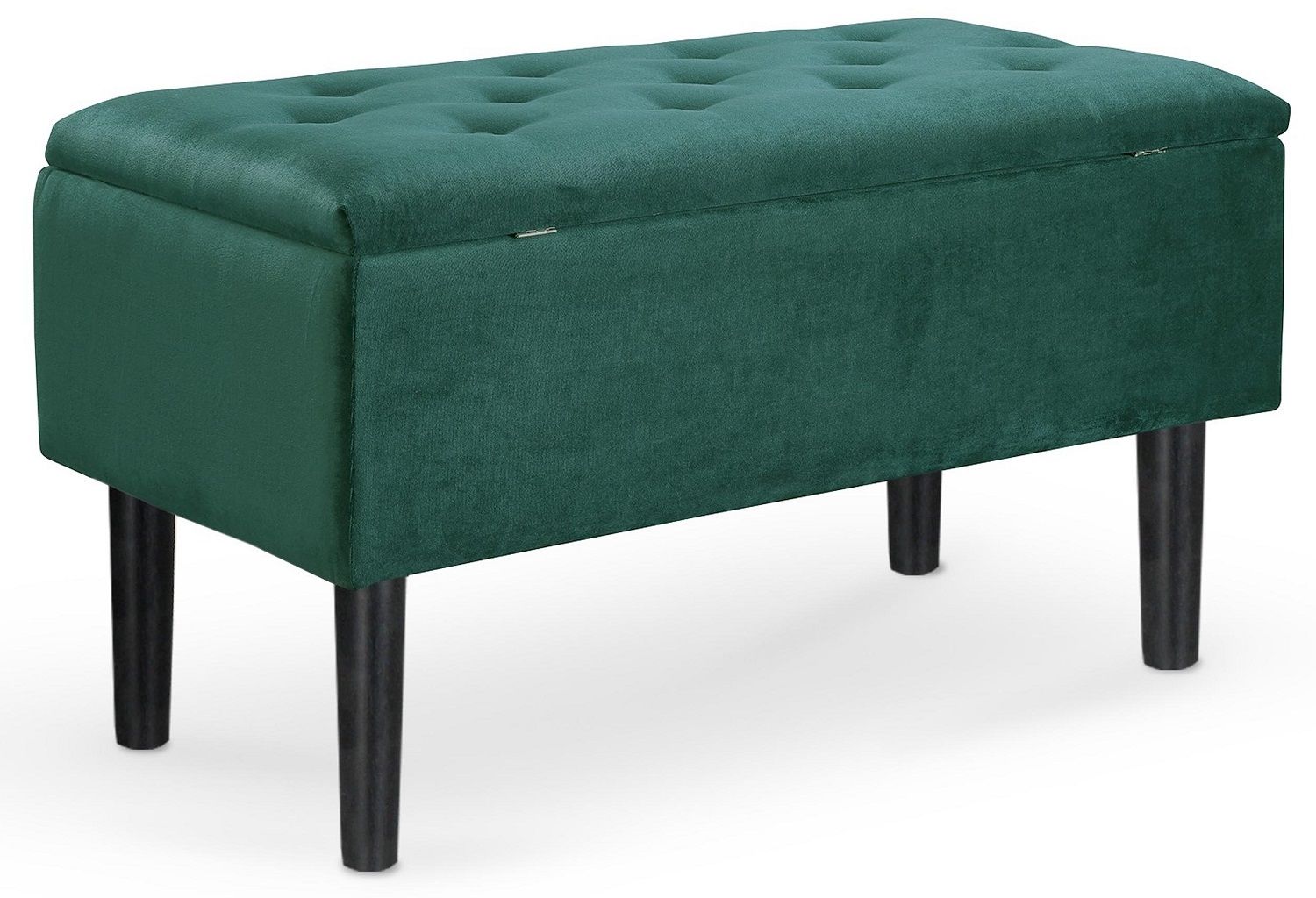 Cleo Opbergbank 80 cm – Donkergroene Slaapkamerbank van Home Style