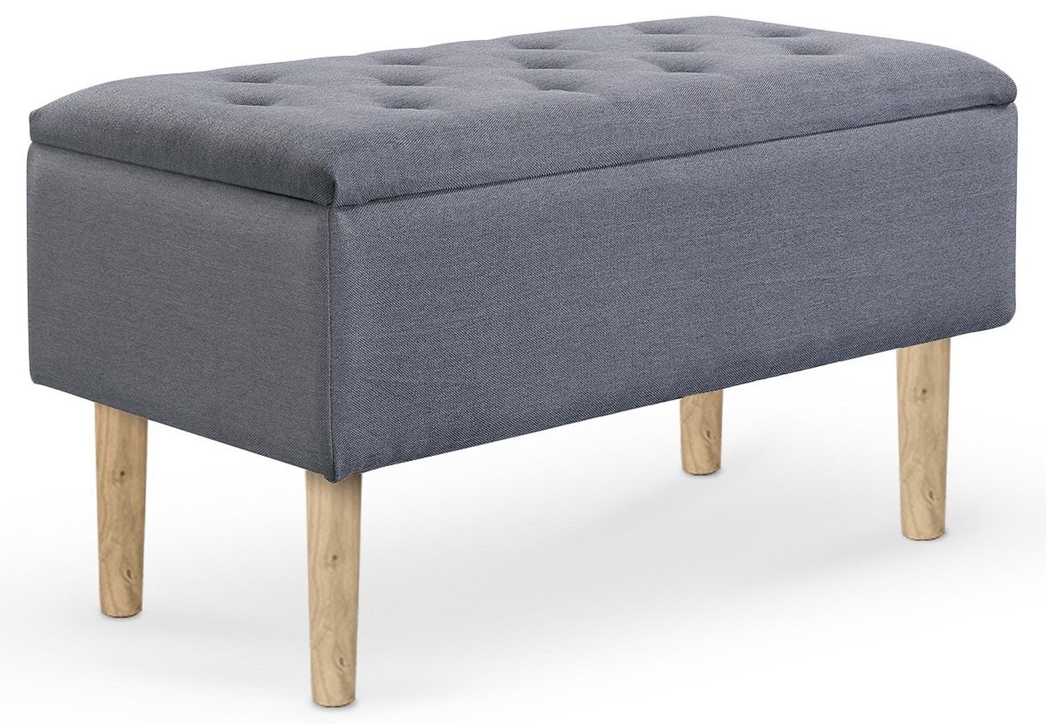 Cleo Opbergbank – Grijze sfeermaker van 80 cm voor elke slaapkamer