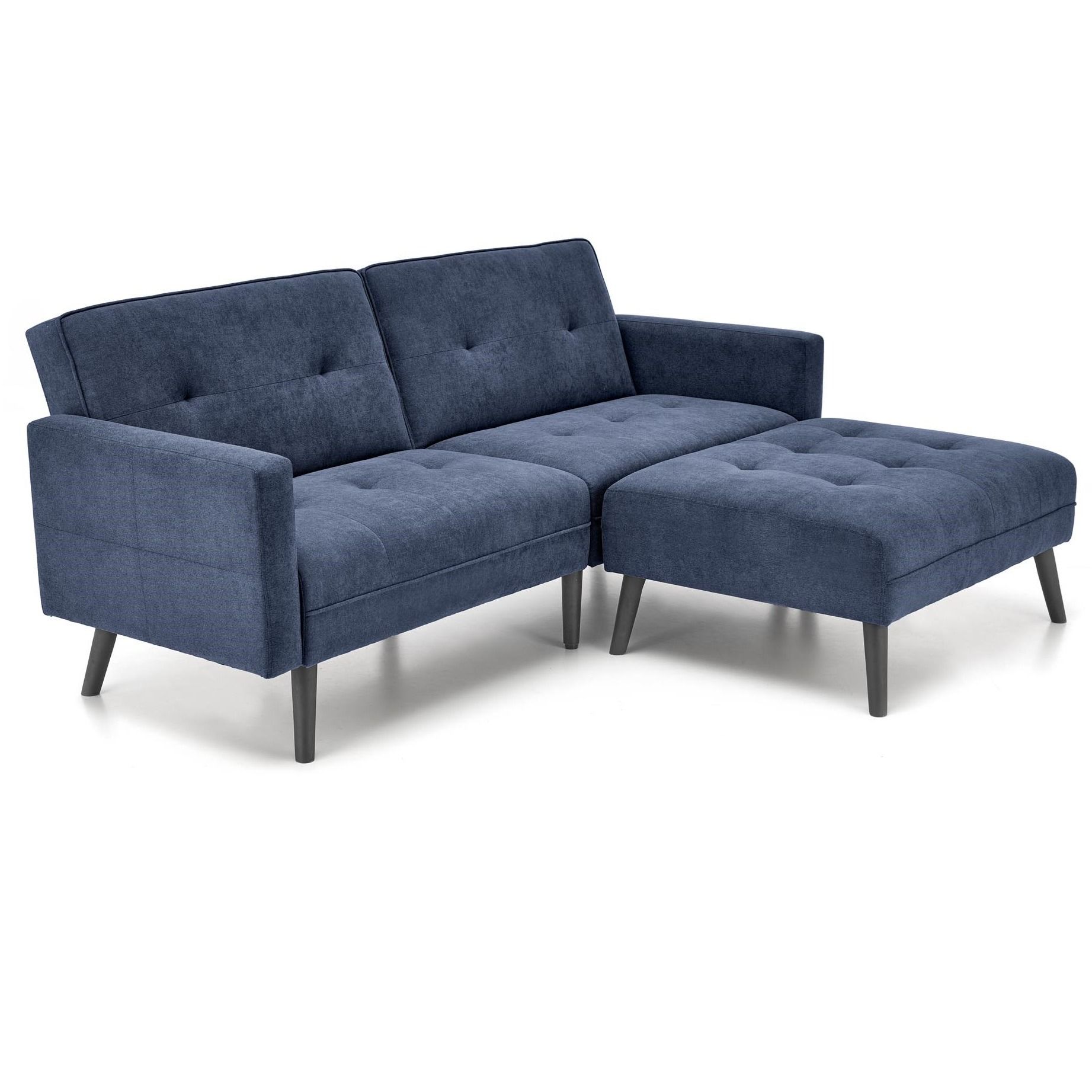 Comfortabele Slaapbank Cornelius 200×167 cm – Stijlvol Blauw met Voetbank