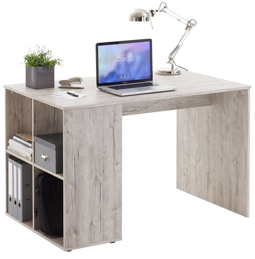 Compact computerbureau Gent 117 cm in zand eiken – functioneel design voor elke werkkamer
