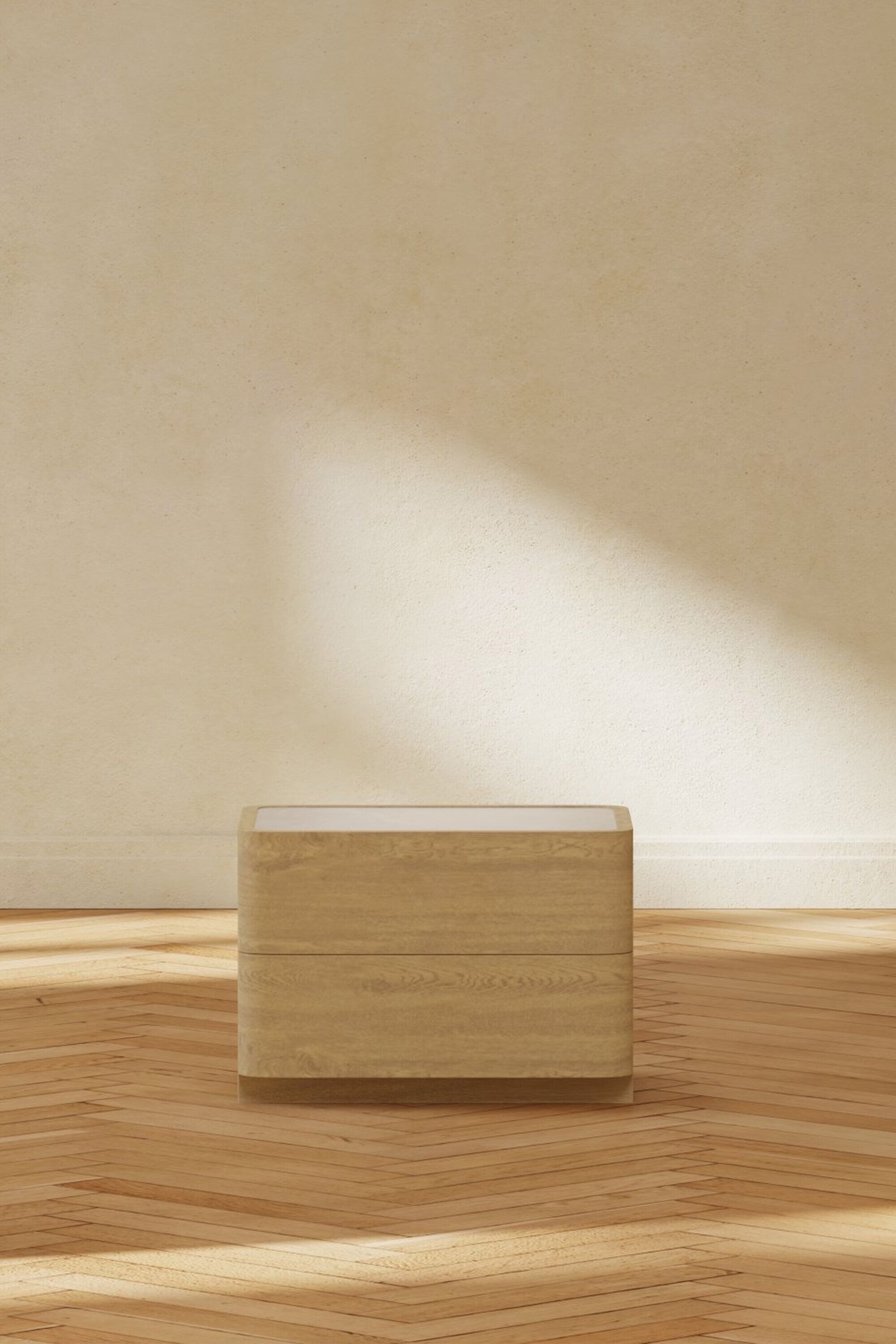 Compacte ladekast Lotte van Nohr – Naturel, 2 laden, 40 × 50 × 36 cm