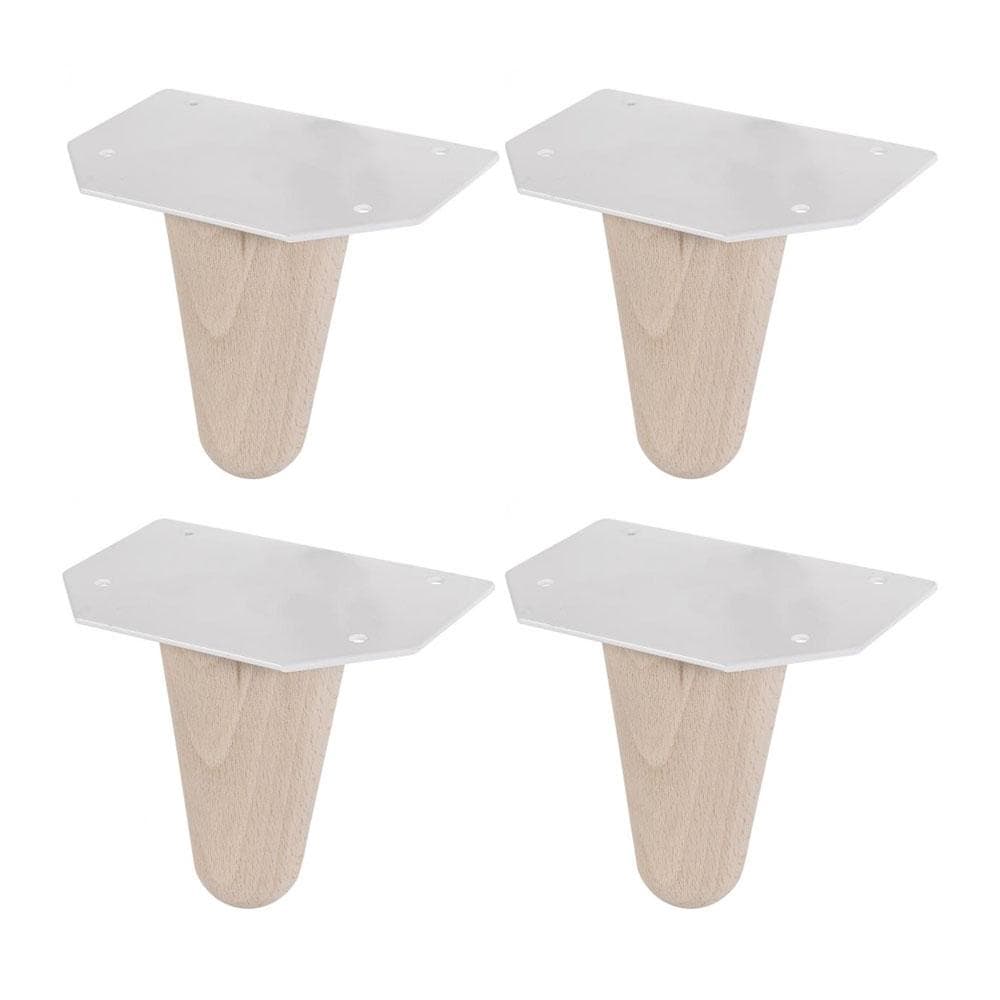 Conische meubelpoot Ø 3 cm – 10 cm hoog – set van 4 – massief hout
