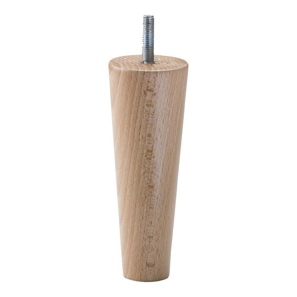 Conische meubelpoot van massief hout – 5 × 5 cm, 15 cm hoog (M10)