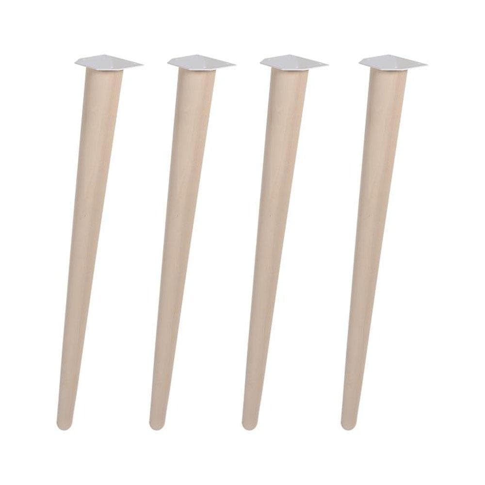 Conische meubelpoot van massief hout – set van 4, 72 cm hoog