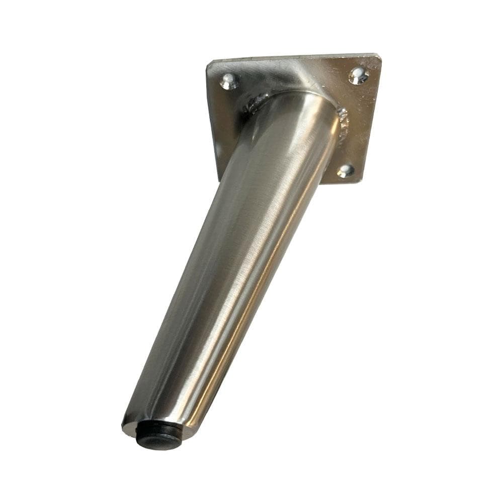 Conische Staalmeubelpoot RVS-look – 18 cm – Furniture Legs Europe
