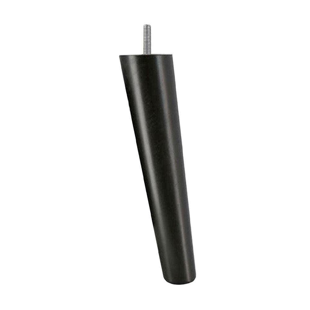 Conische Zwarte Houten Meubelpoten – 32 cm, M8 draadeind – Furniture Legs Europe