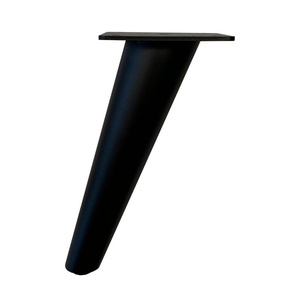 Conische Zwarte Stalen Meubelpoten – 18 cm Hoog, Ø 5 cm / Ø 2,5 cm – Furniture Legs Europe