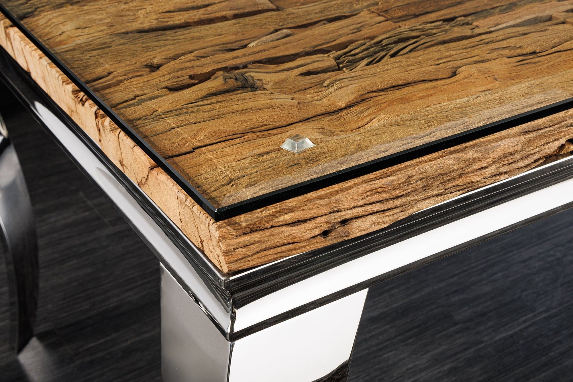 Console tafelblad BARRACUDA – tijdloos teakhout 140 × 45 cm van Invicta Interior