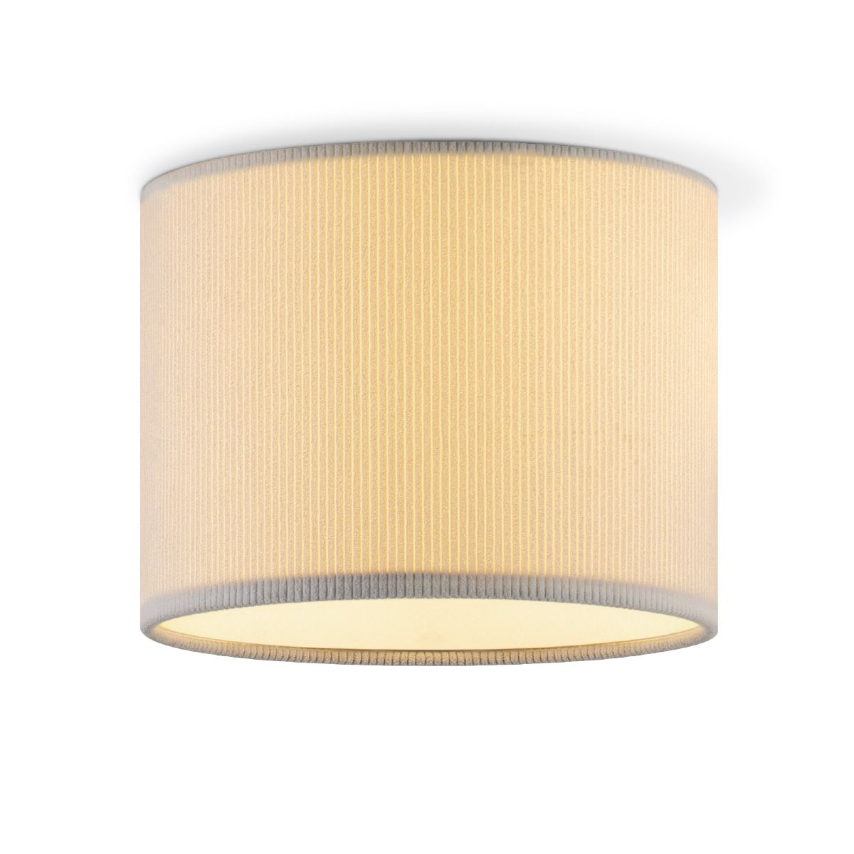 Corduroy Cilinderplafondlamp in wit – Scandinavisch design voor woon- en slaapkamer