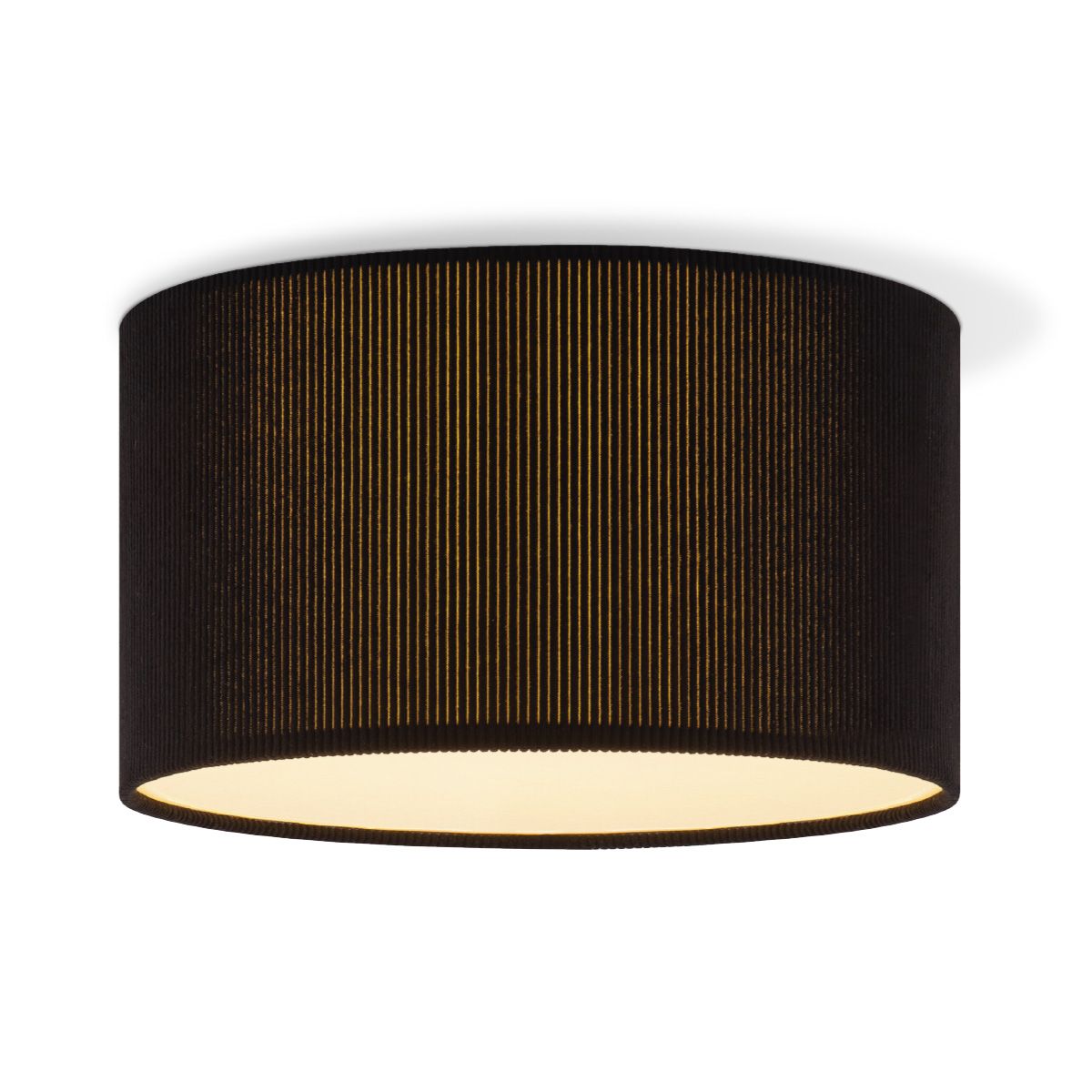 Corduroy Plafondlamp Cilinder – Zwart – Scandinavisch Design voor Woonkamer en Slaapkamer