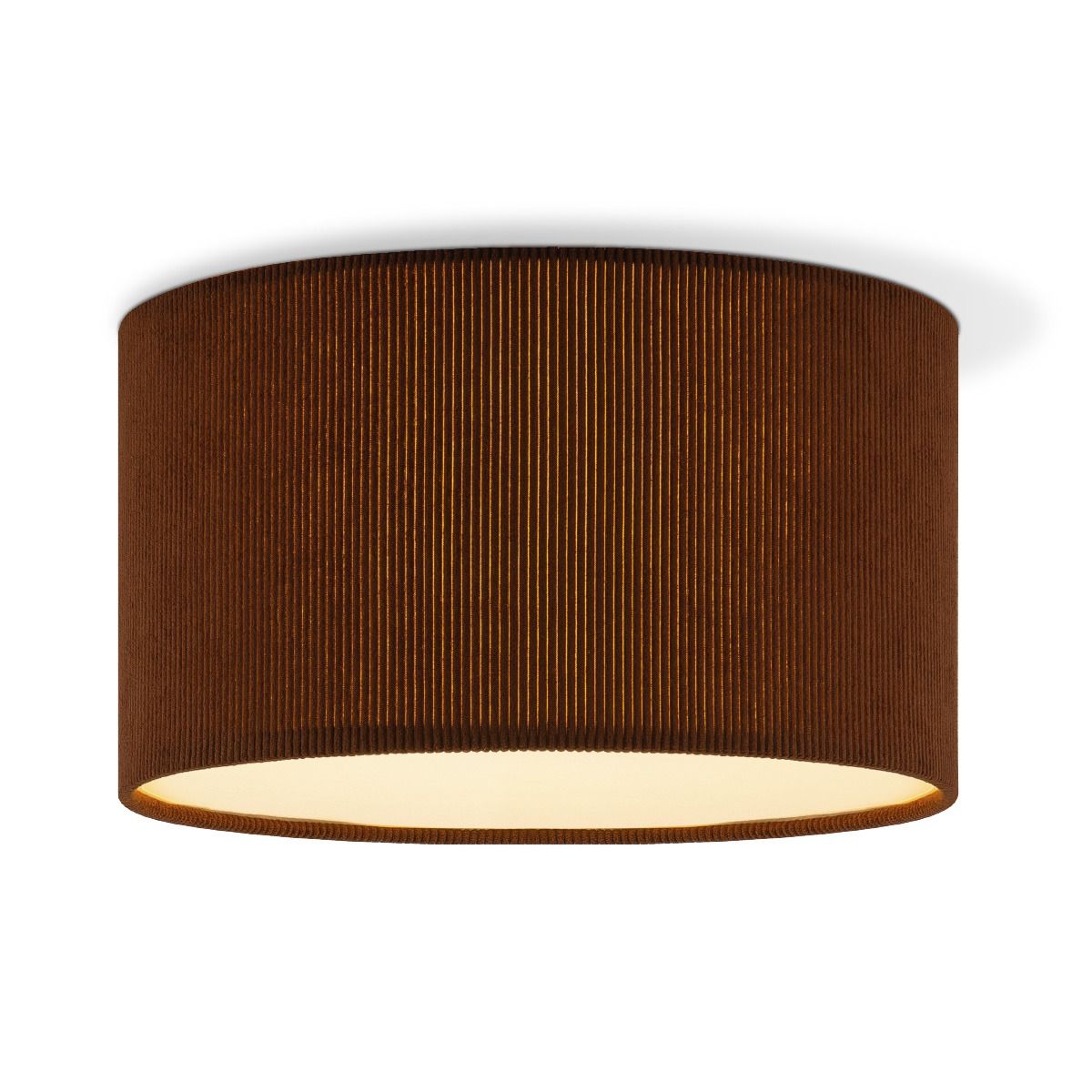 Corduroy Plafondlamp in Kalmerend Karamel – Scandinavisch Design voor Woonkamer en Slaapkamer