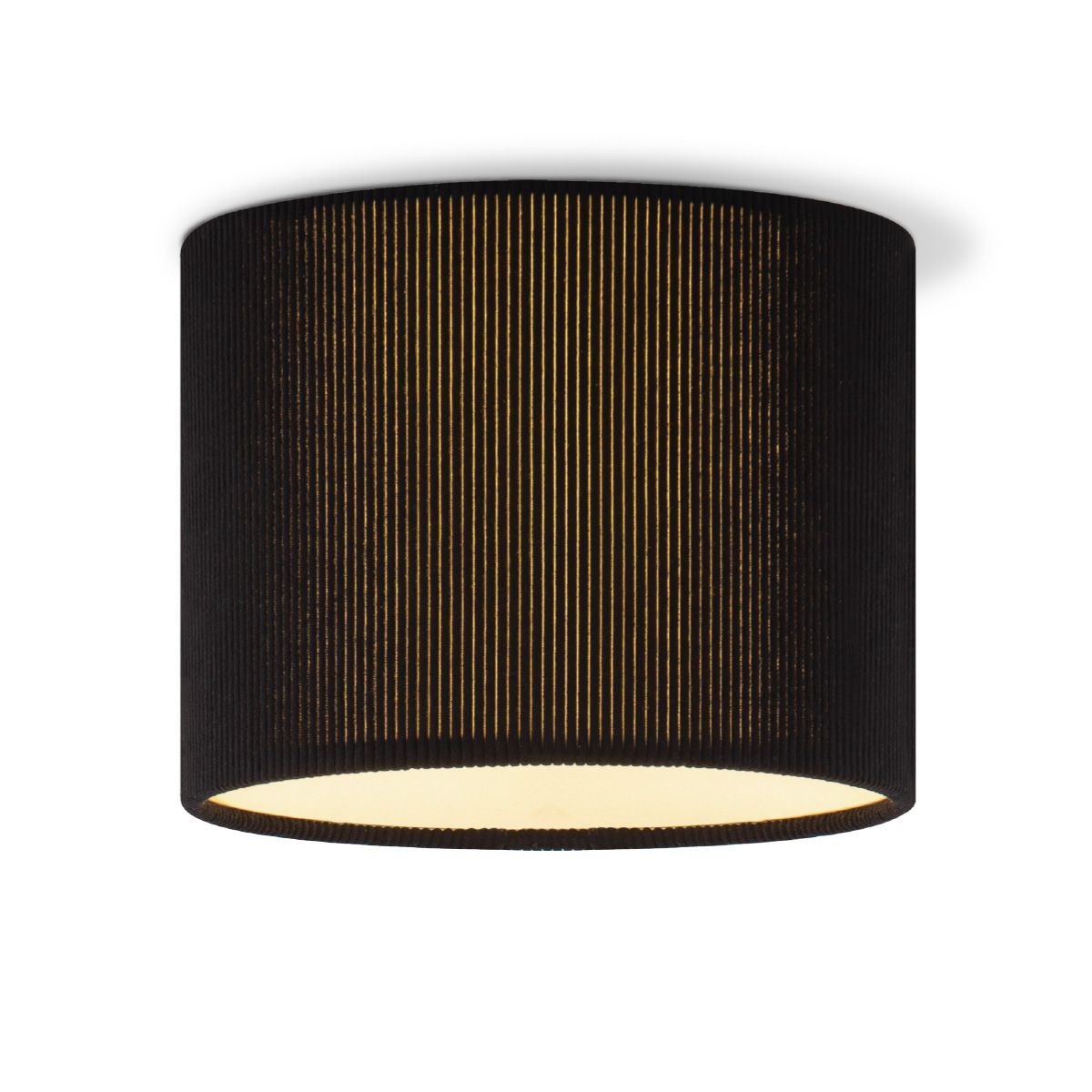 Corduroy Plafondlamp – Zwarte Cilinder in Scandinavische Stijl
