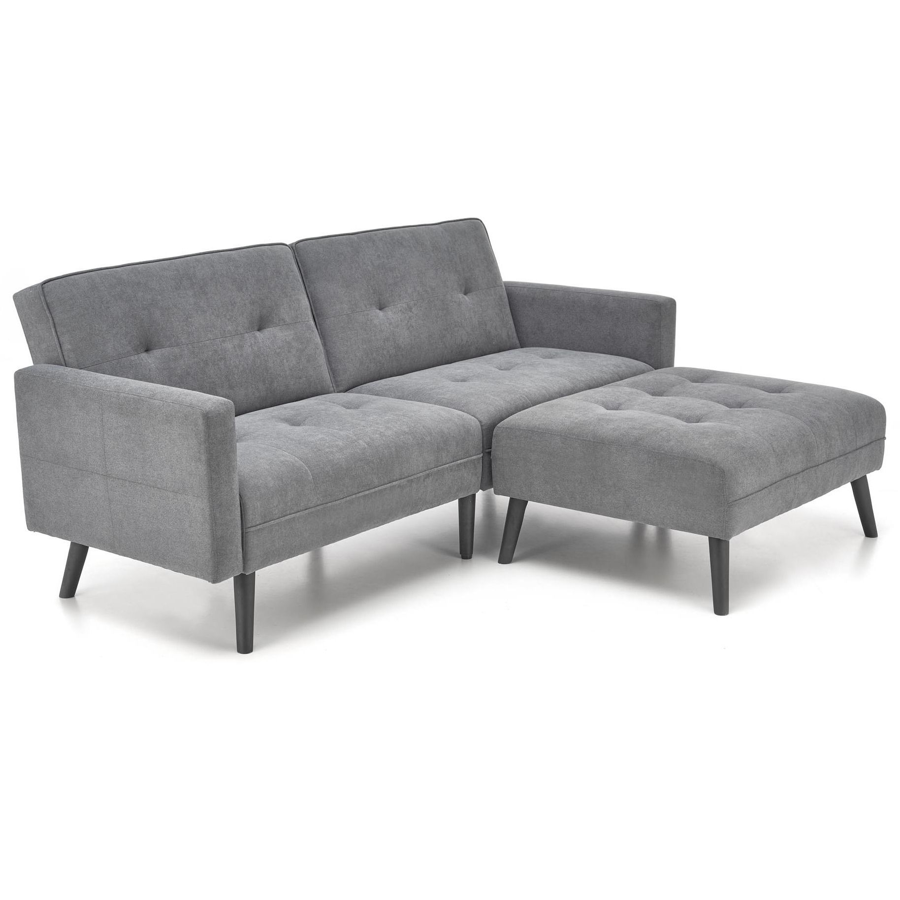 Cornelius slaapbank 200×167 cm met voetbank – grijs, elegant & multifunctioneel