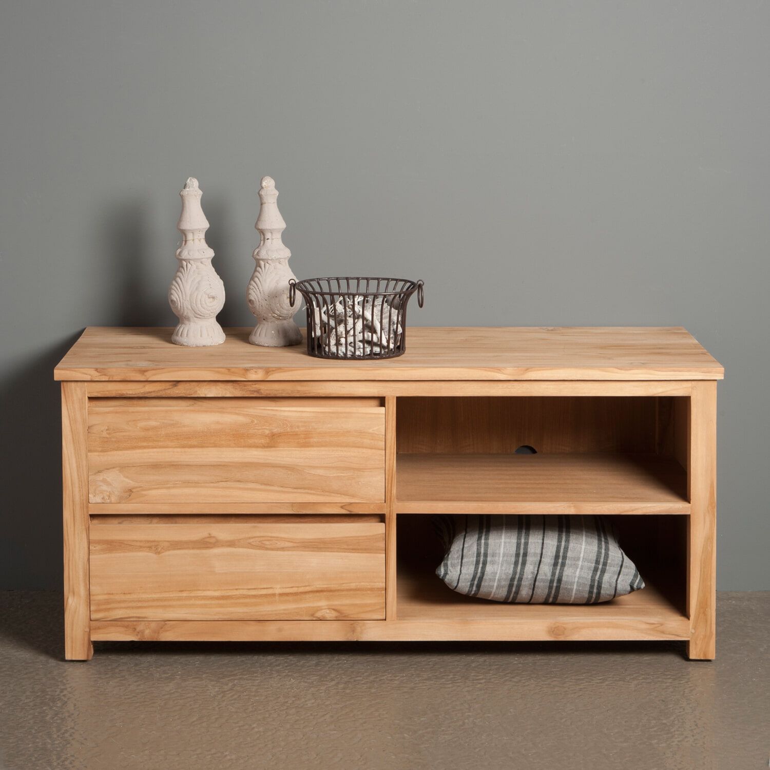 Corona Teak TV‑meubel van Tower Living – Tijdloos design in massief teak