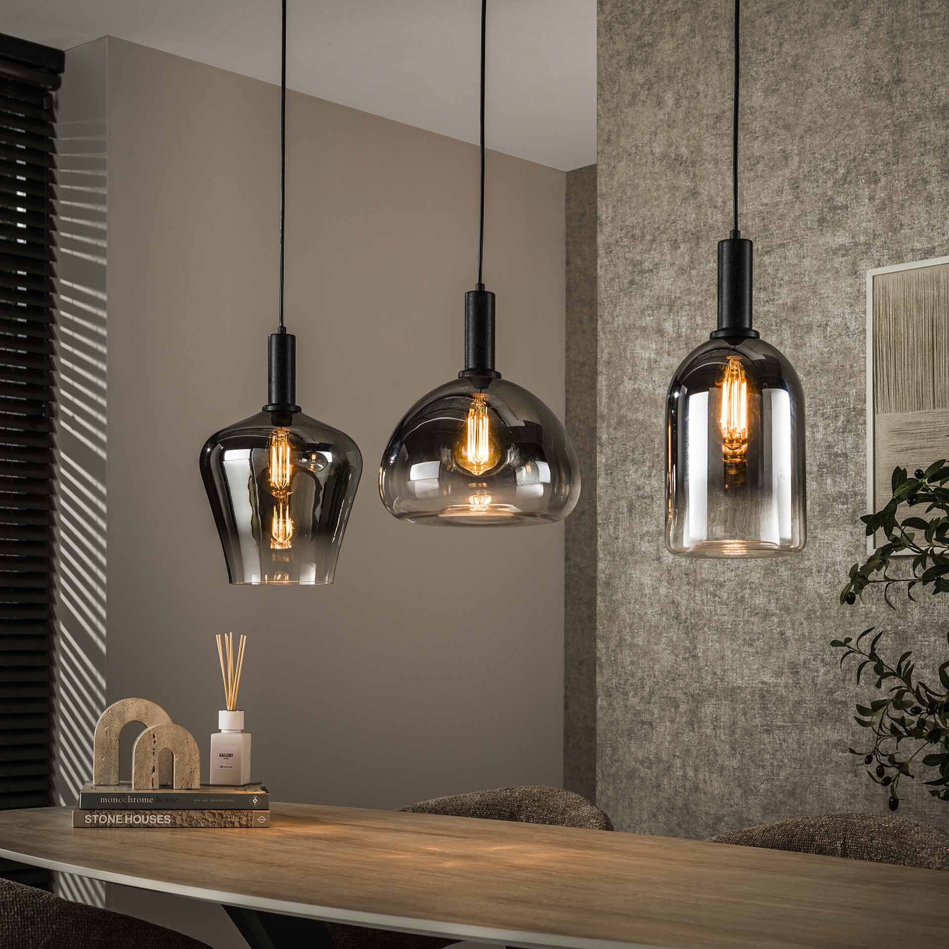 Cortne 3‑pendel Hanglamp in Artic Black – Moderne Lichtinstallatie van LifestyleFurn