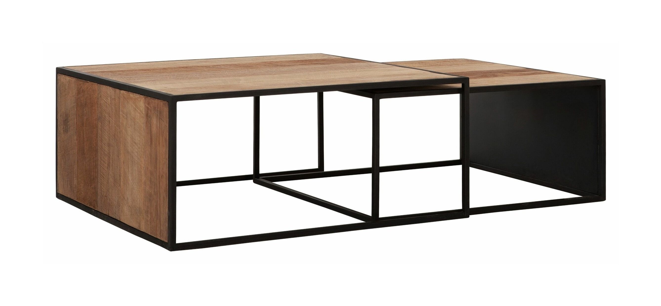 Cosmo Salontafelset van DTP Home – Natuurlijke teakhouten elegantie in een set van 2