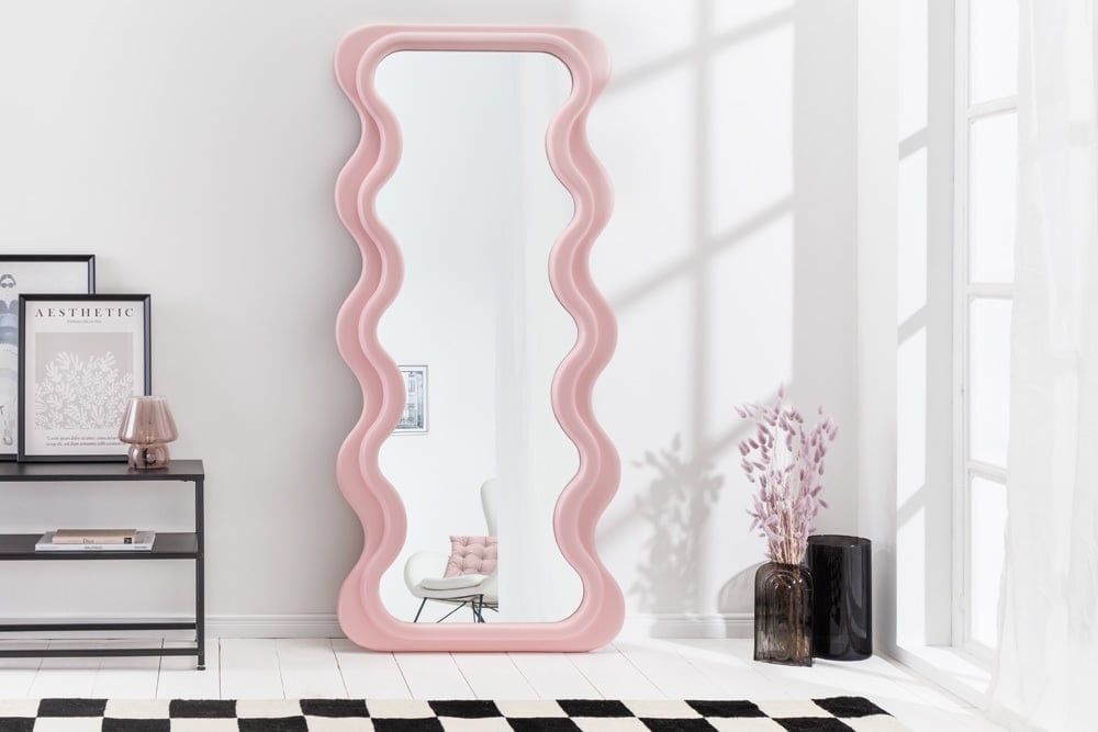 CURVY wandspiegel 160 cm – Elegante roze curve van Invicta Interior