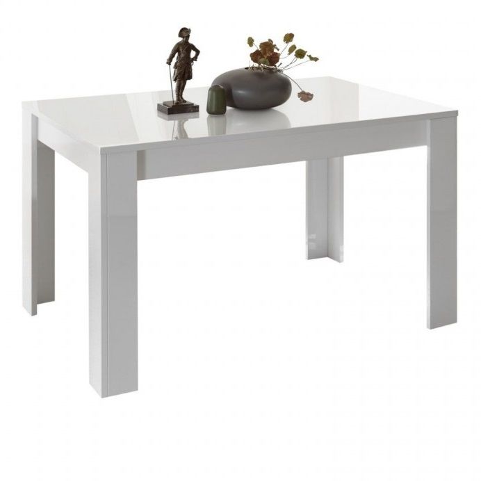 Dama eettafel 180×90 cm – Modern in hoogglans wit