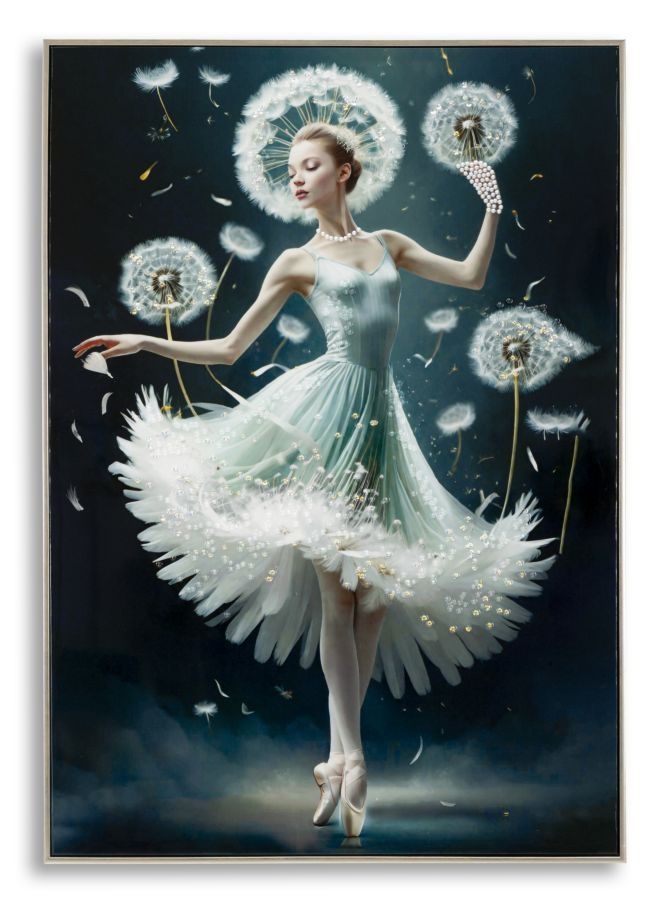 Dansend Gelakt Schilderij op Doek – Mauro Ferretti, 72 × 102 cm