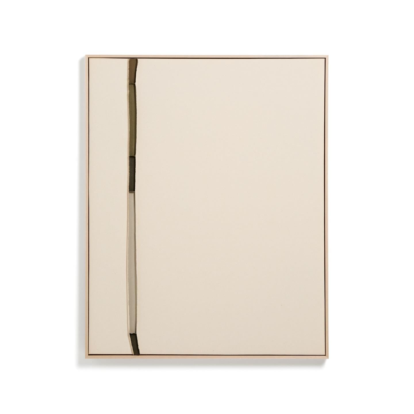 Deravia abstract schilderij van Kave Home – 100 × 80 cm in zacht beige