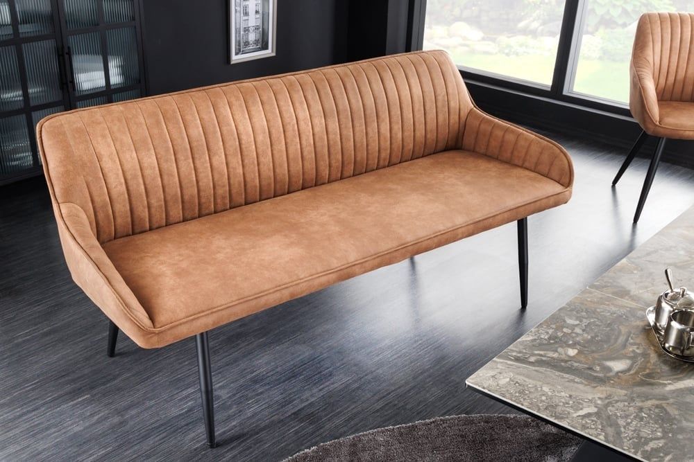 Design bank TURIN 160 cm – stijlvolle zitervaring met bruine en zwarte accenten